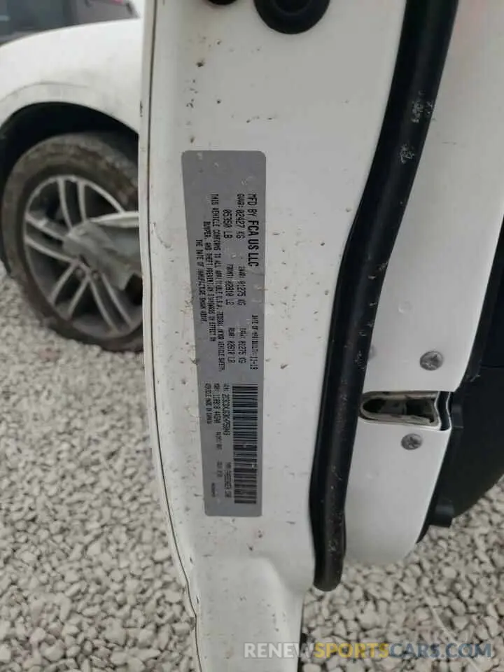 12 Photograph of a damaged car 2C3CDXJG3KH758049 DODGE CHARGER 2019