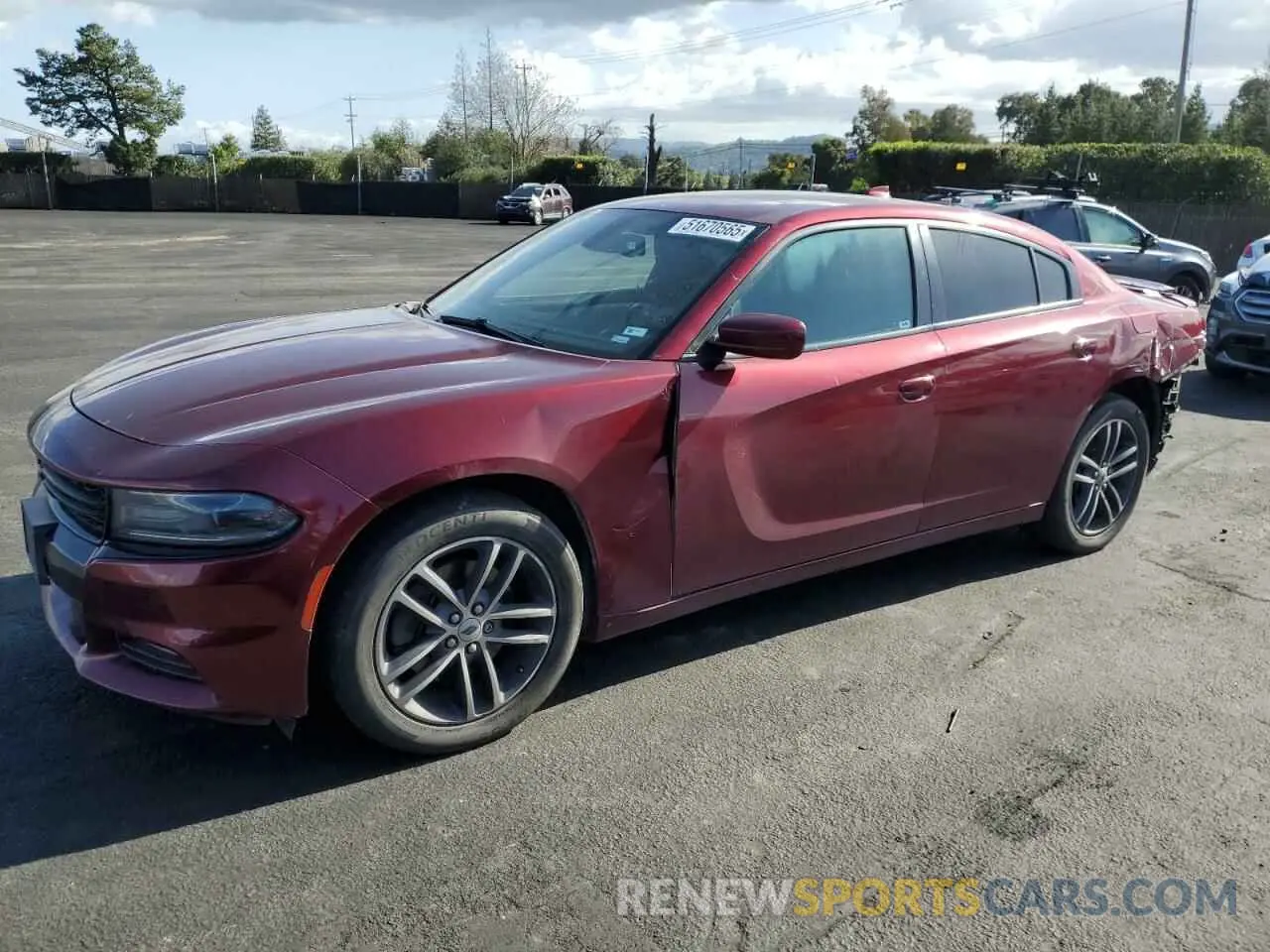 1 Photograph of a damaged car 2C3CDXJG4KH757928 DODGE CHARGER 2019
