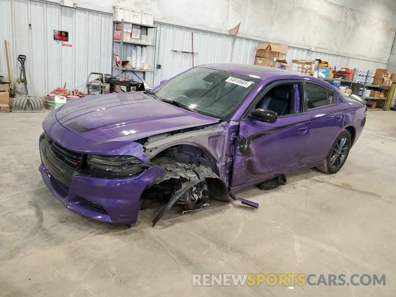 1 Photograph of a damaged car 2C3CDXJG5KH520588 DODGE CHARGER 2019
