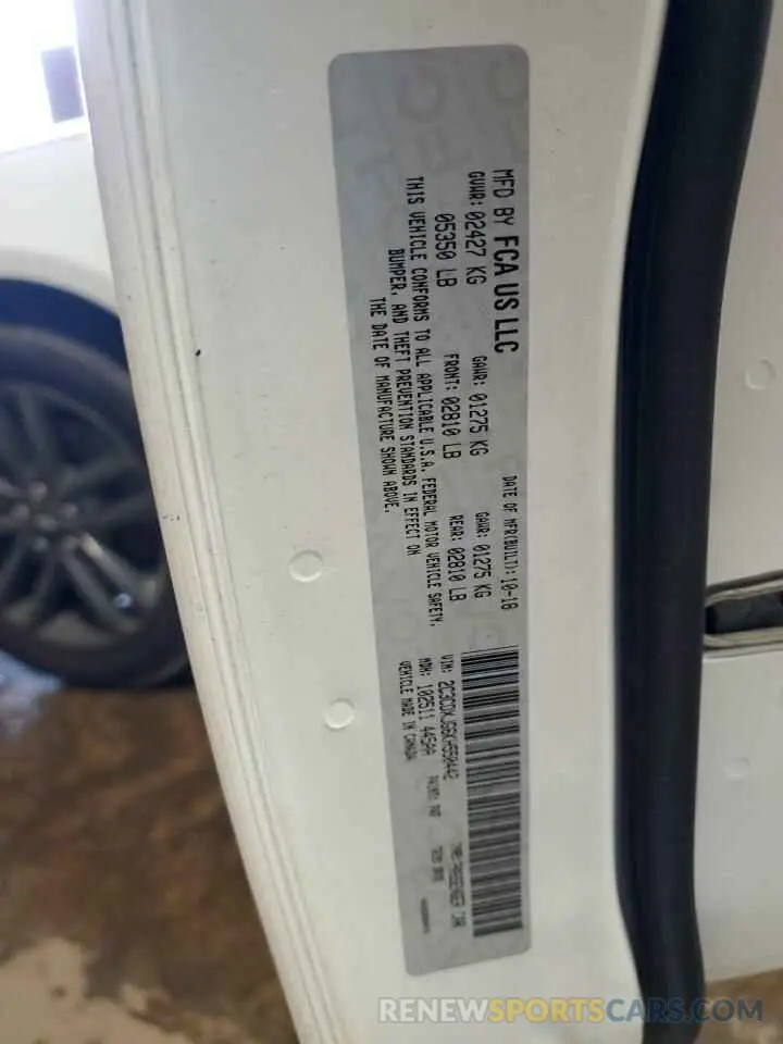 12 Photograph of a damaged car 2C3CDXJG6KH550442 DODGE CHARGER 2019