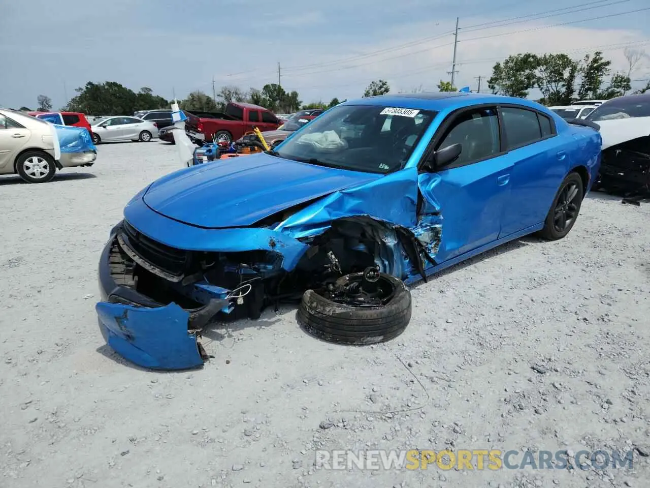 1 Photograph of a damaged car 2C3CDXJG8KH534551 DODGE CHARGER 2019