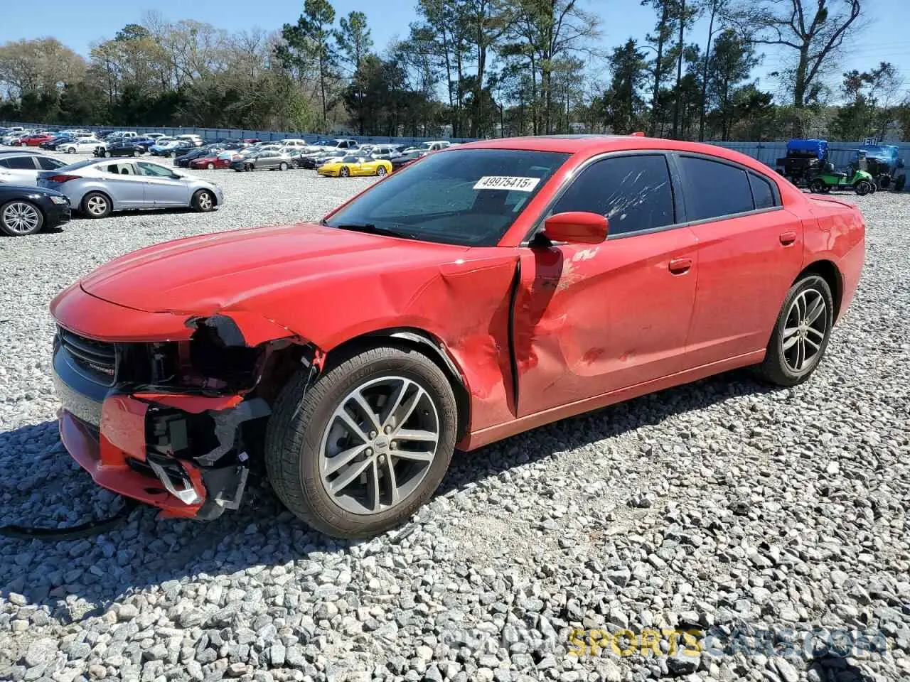 1 Photograph of a damaged car 2C3CDXJG9KH675810 DODGE CHARGER 2019