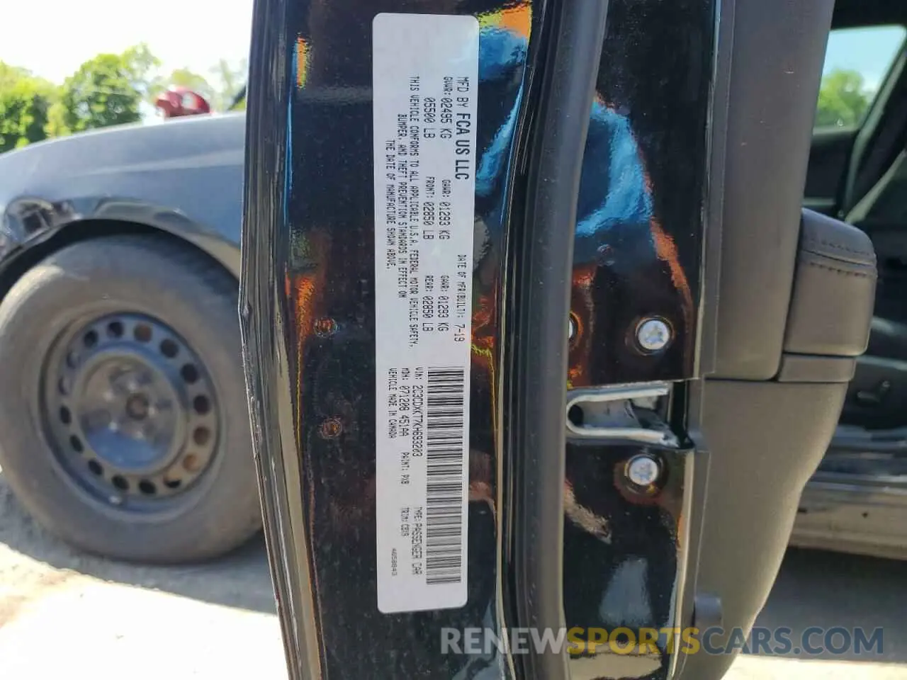 12 Photograph of a damaged car 2C3CDXKT7KH693203 DODGE CHARGER 2019