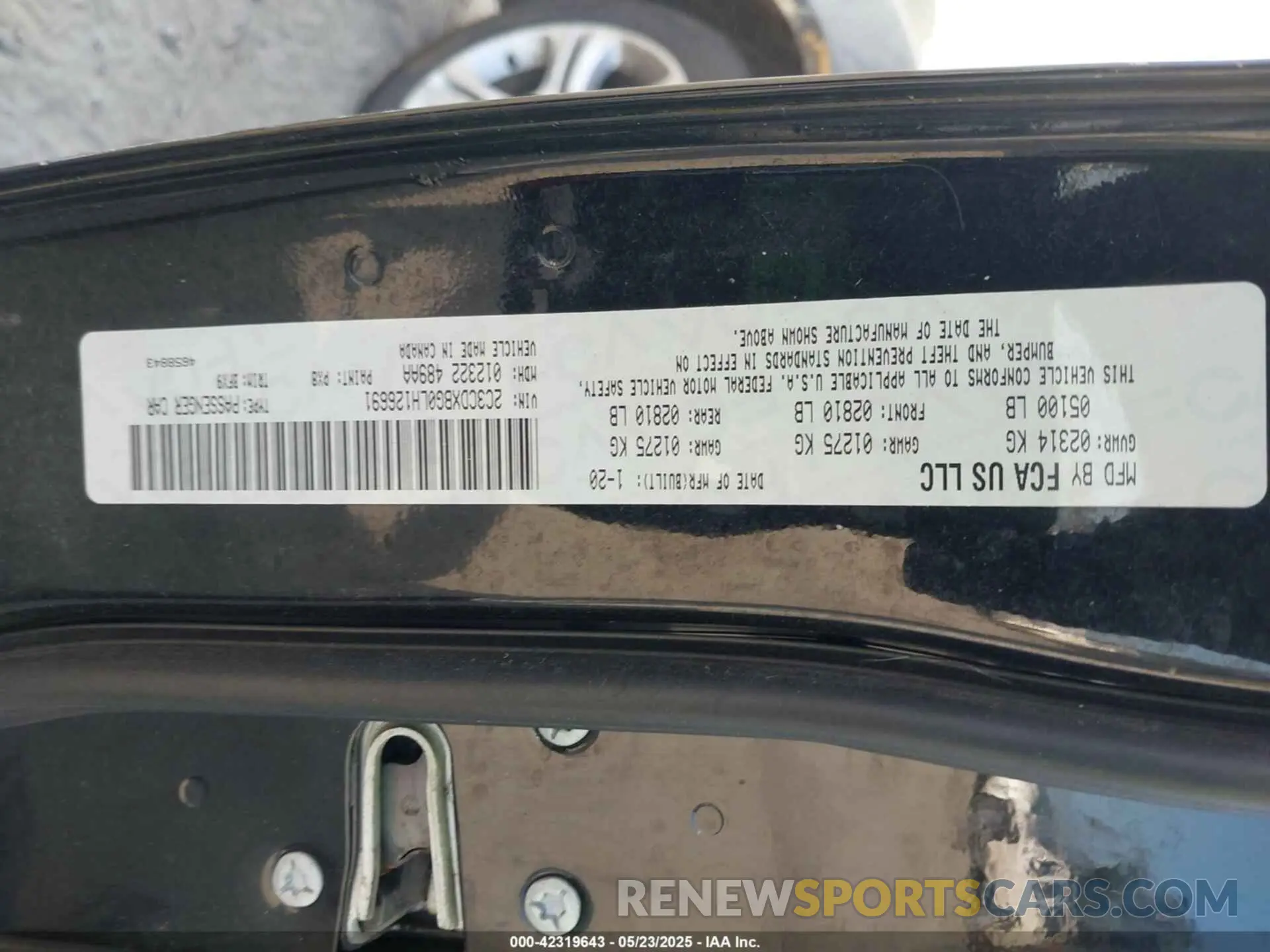9 Photograph of a damaged car 2C3CDXBG0LH126691 DODGE CHARGER 2020