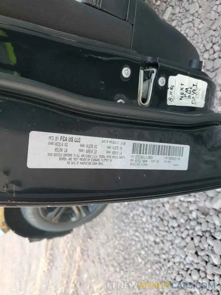13 Photograph of a damaged car 2C3CDXBG1LH138820 DODGE CHARGER 2020