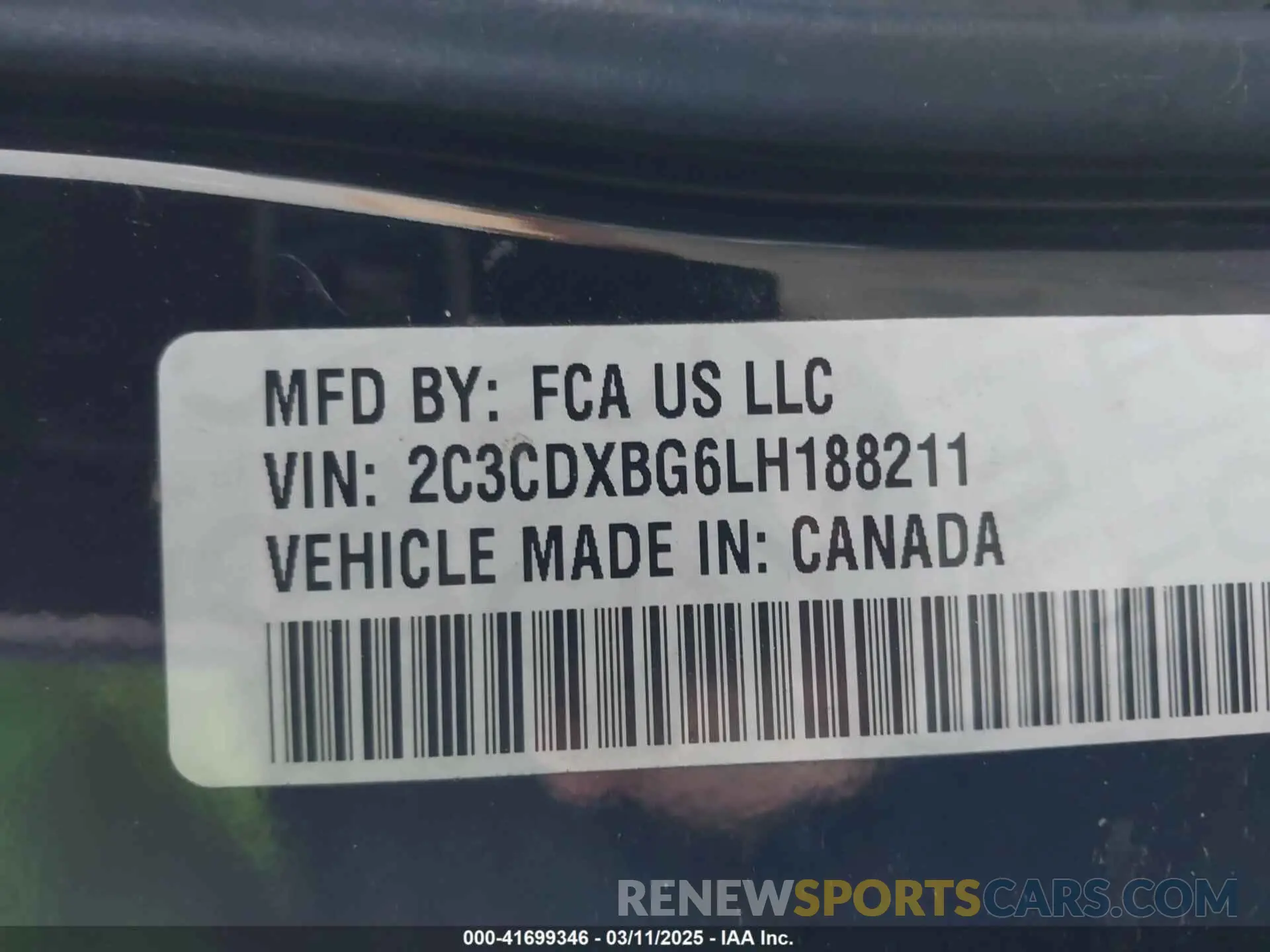 9 Photograph of a damaged car 2C3CDXBG6LH188211 DODGE CHARGER 2020