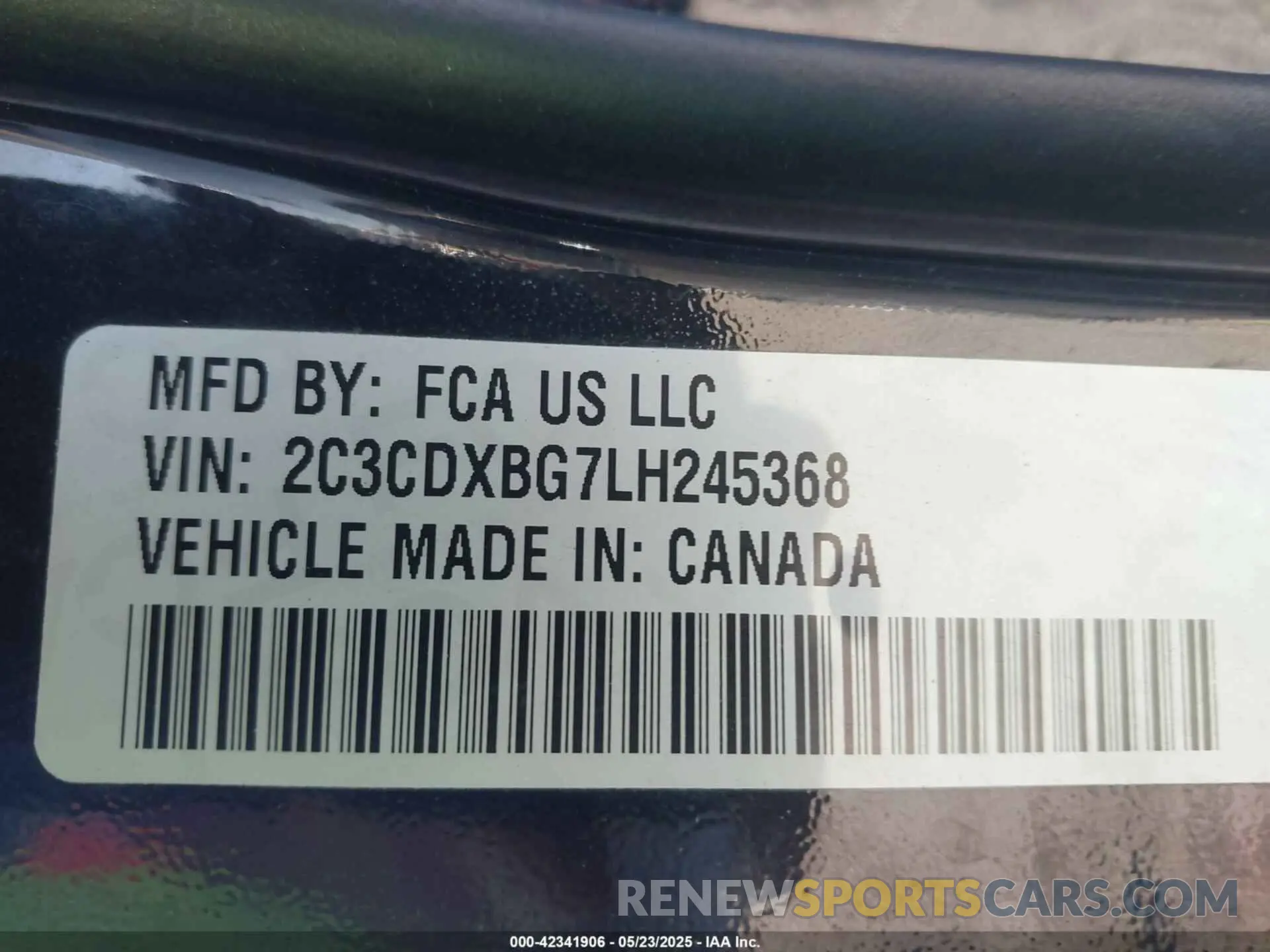 9 Photograph of a damaged car 2C3CDXBG7LH245368 DODGE CHARGER 2020