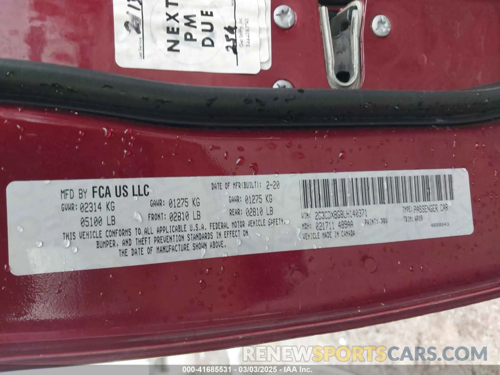 9 Photograph of a damaged car 2C3CDXBG8LH140371 DODGE CHARGER 2020