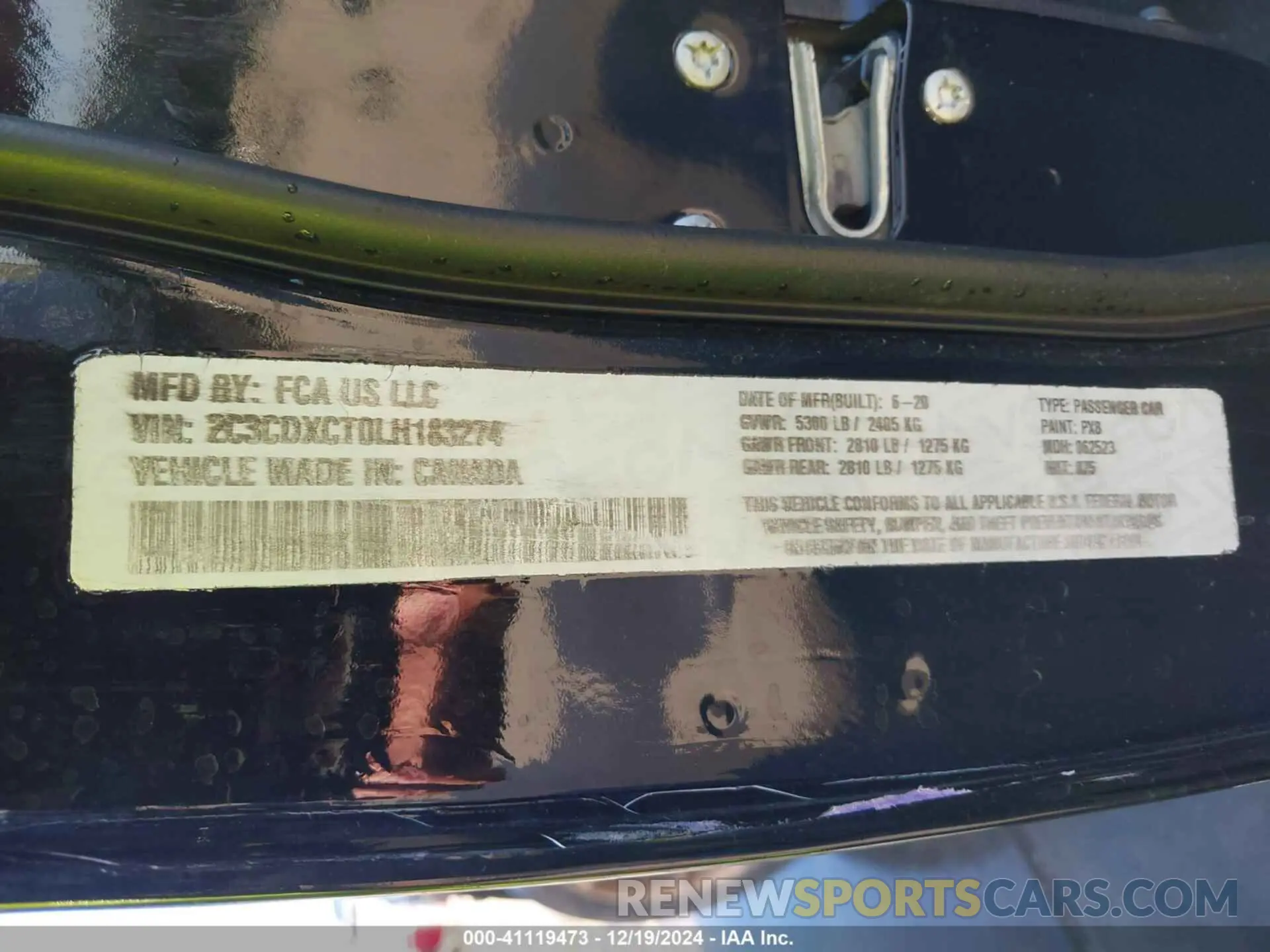 9 Photograph of a damaged car 2C3CDXCT0LH183274 DODGE CHARGER 2020