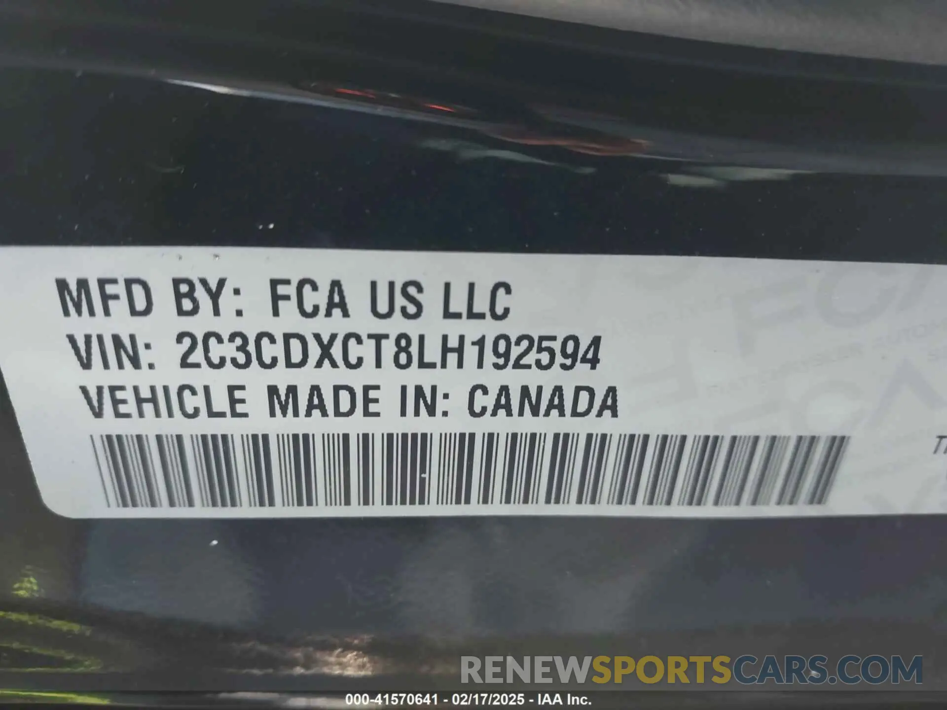 9 Photograph of a damaged car 2C3CDXCT8LH192594 DODGE CHARGER 2020
