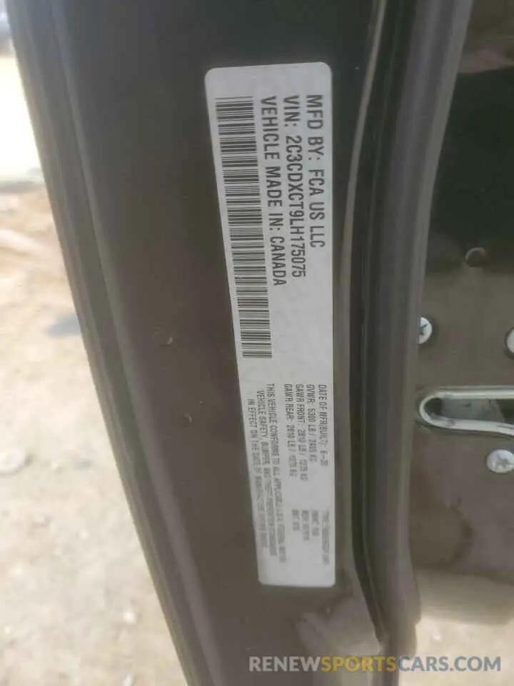 13 Photograph of a damaged car 2C3CDXCT9LH175075 DODGE CHARGER 2020