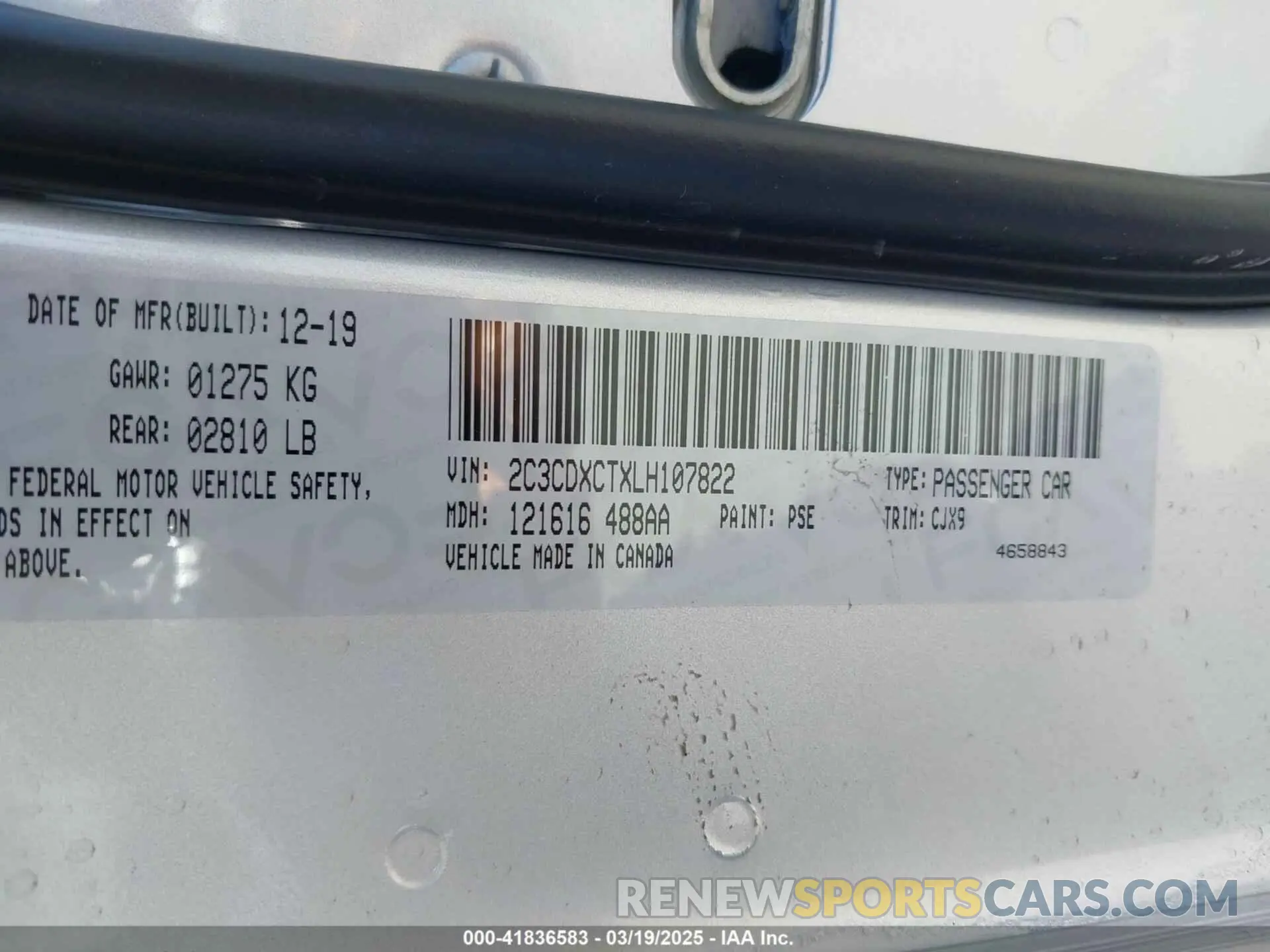 9 Photograph of a damaged car 2C3CDXCTXLH107822 DODGE CHARGER 2020