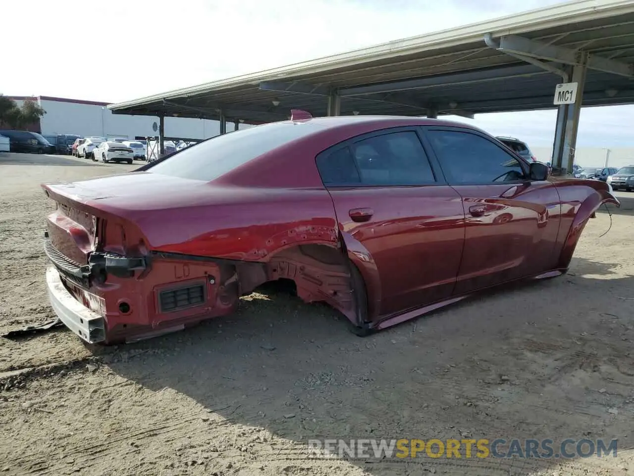 3 Photograph of a damaged car 2C3CDXGJ3LH197081 DODGE CHARGER 2020