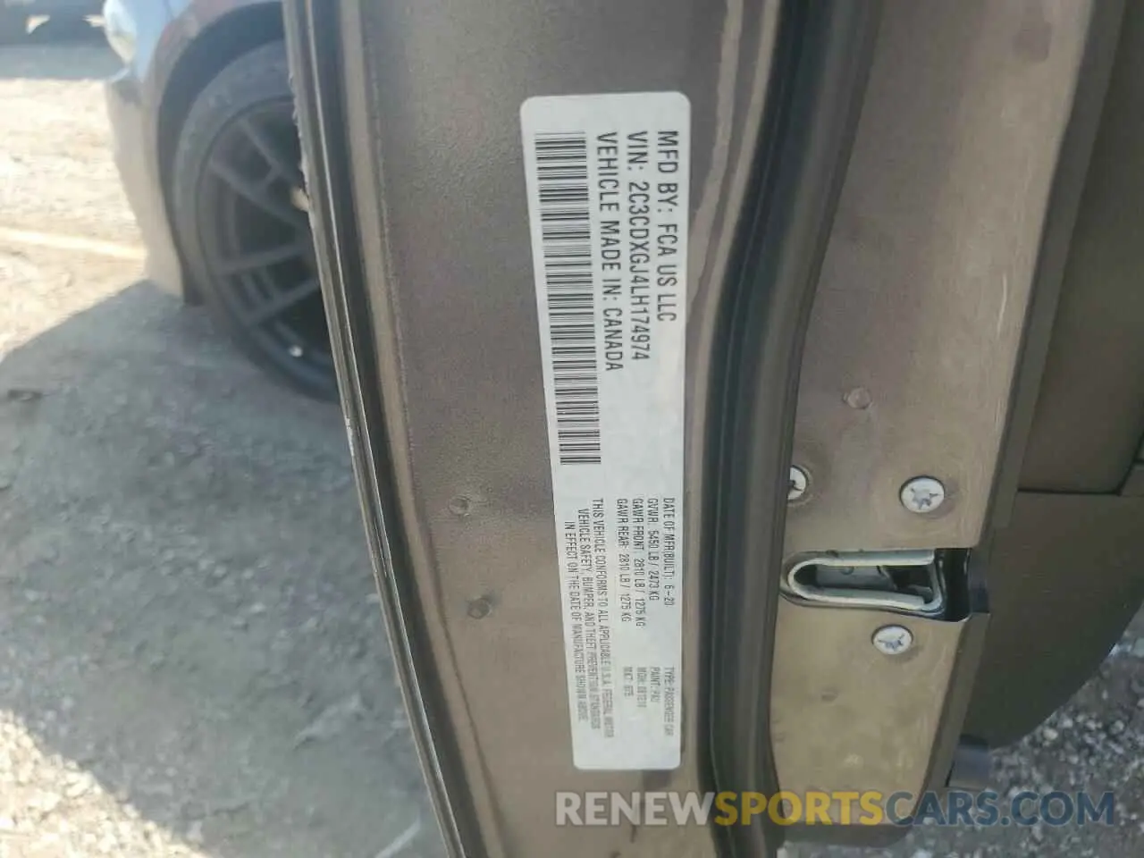 12 Photograph of a damaged car 2C3CDXGJ4LH174974 DODGE CHARGER 2020