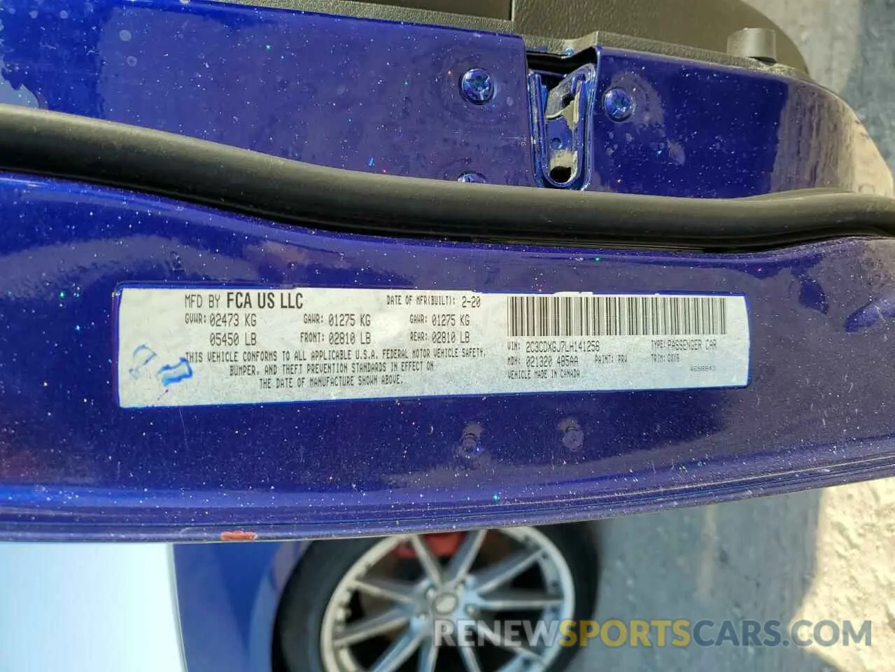 12 Photograph of a damaged car 2C3CDXGJ7LH141256 DODGE CHARGER 2020