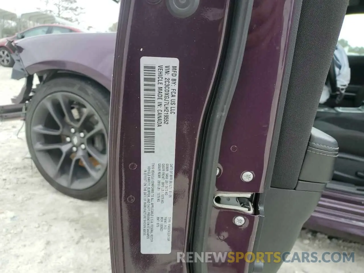 12 Photograph of a damaged car 2C3CDXGJ7LH219552 DODGE CHARGER 2020