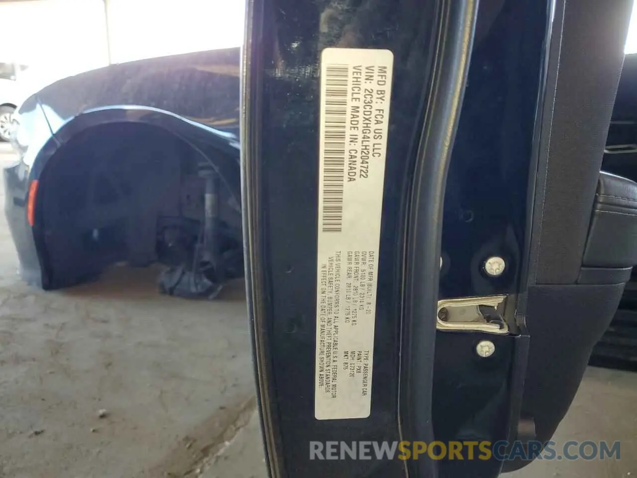 12 Photograph of a damaged car 2C3CDXHG4LH204722 DODGE CHARGER 2020