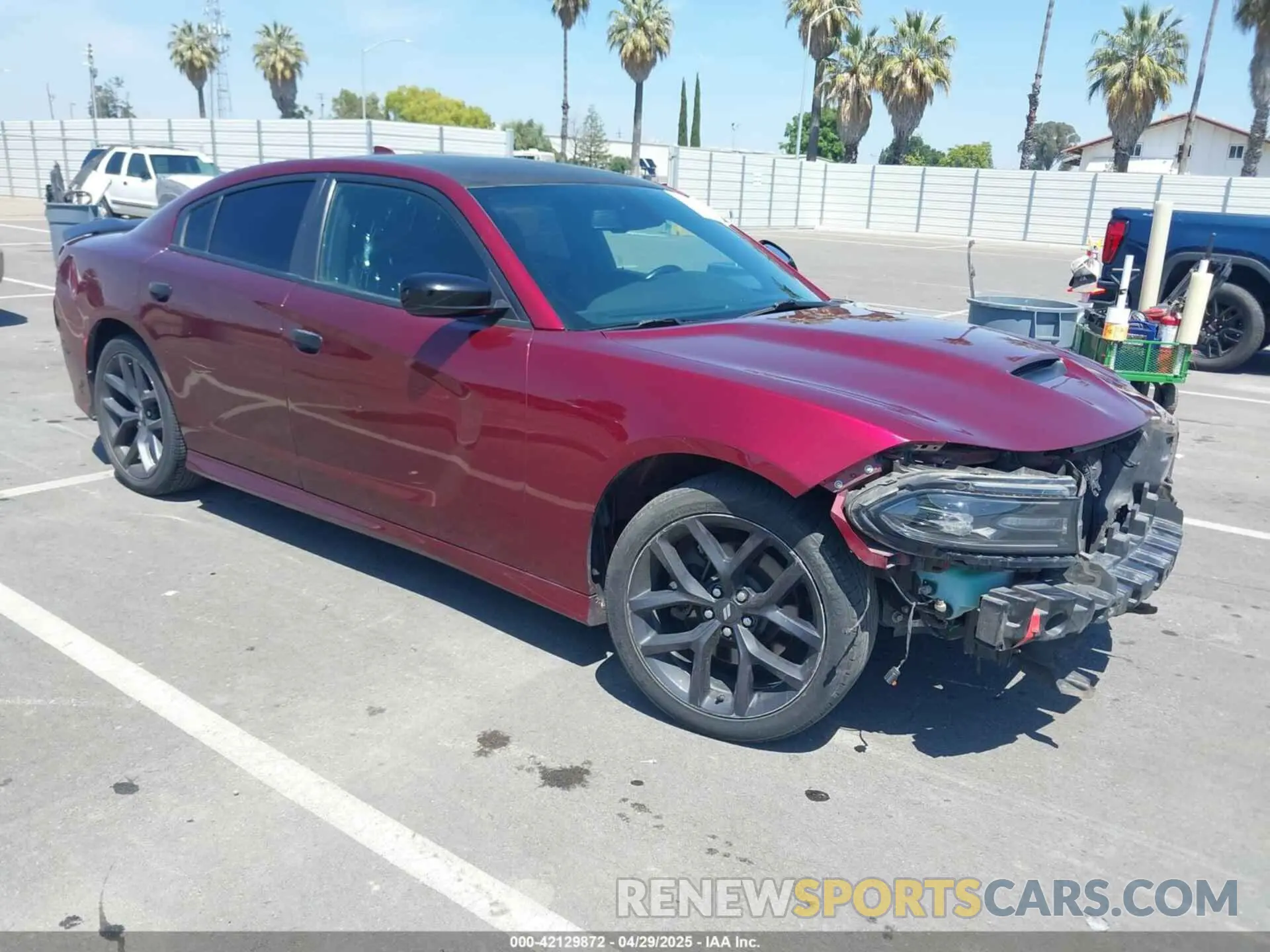 1 Photograph of a damaged car 2C3CDXHG5LH195576 DODGE CHARGER 2020