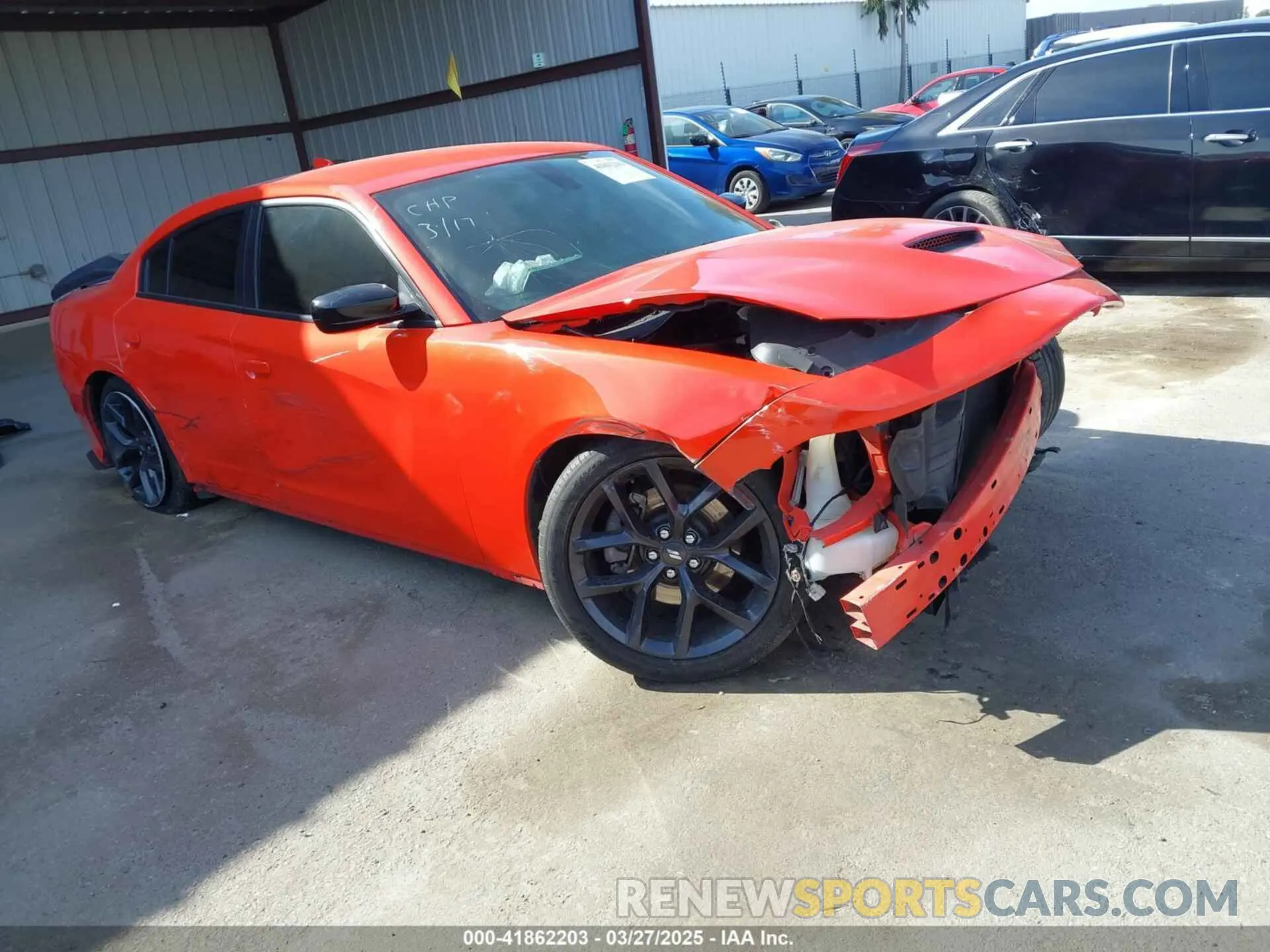 1 Photograph of a damaged car 2C3CDXHG6LH190371 DODGE CHARGER 2020