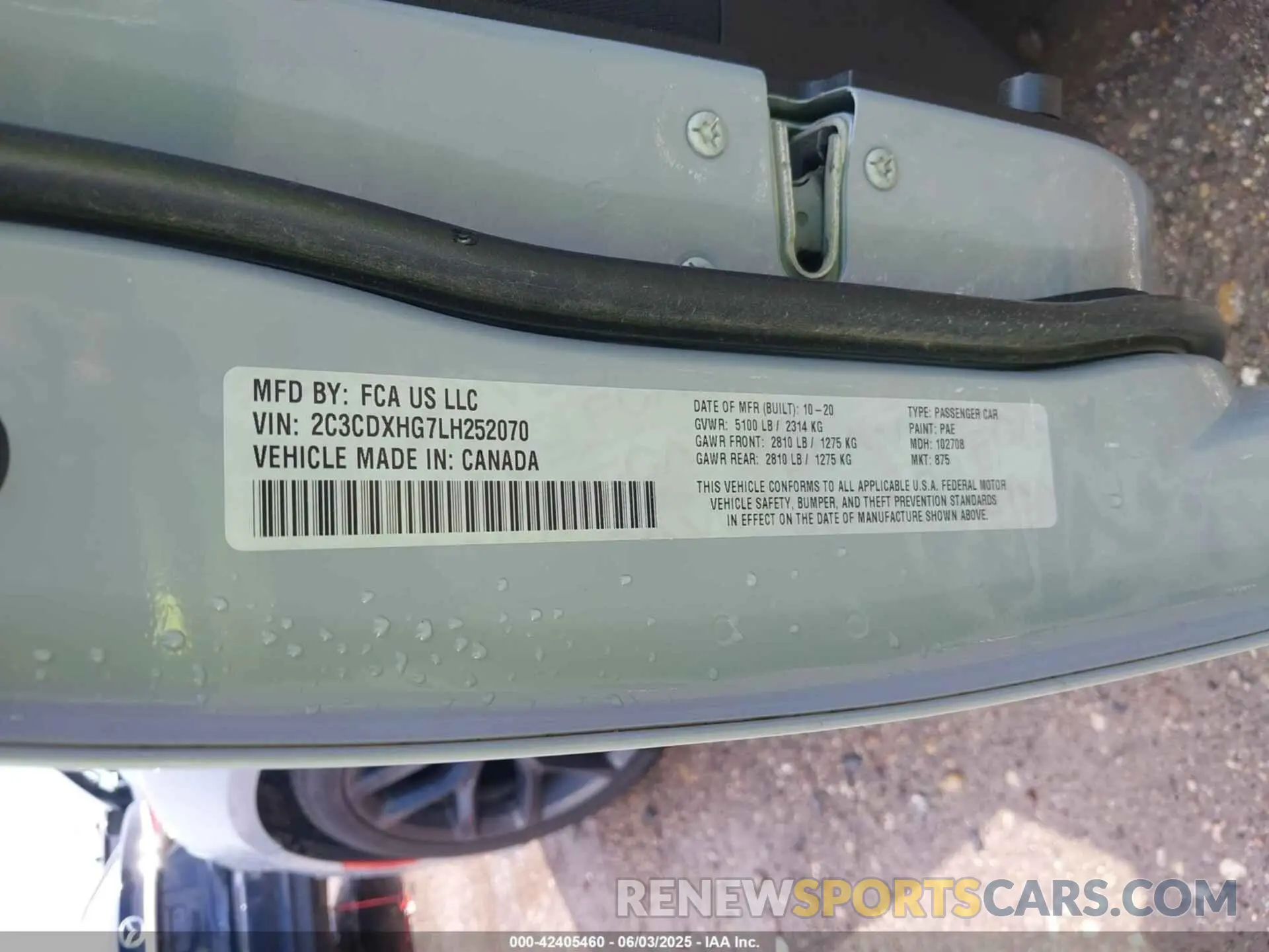 9 Photograph of a damaged car 2C3CDXHG7LH252070 DODGE CHARGER 2020