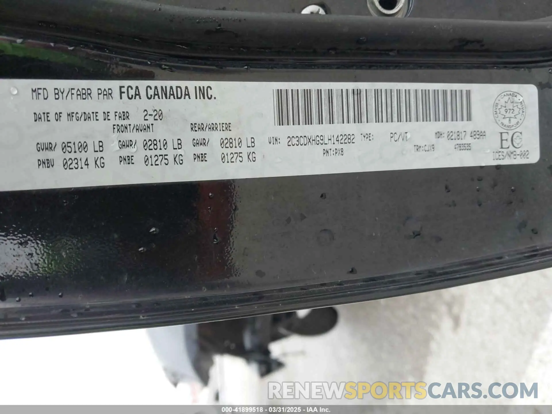 9 Photograph of a damaged car 2C3CDXHG9LH142282 DODGE CHARGER 2020