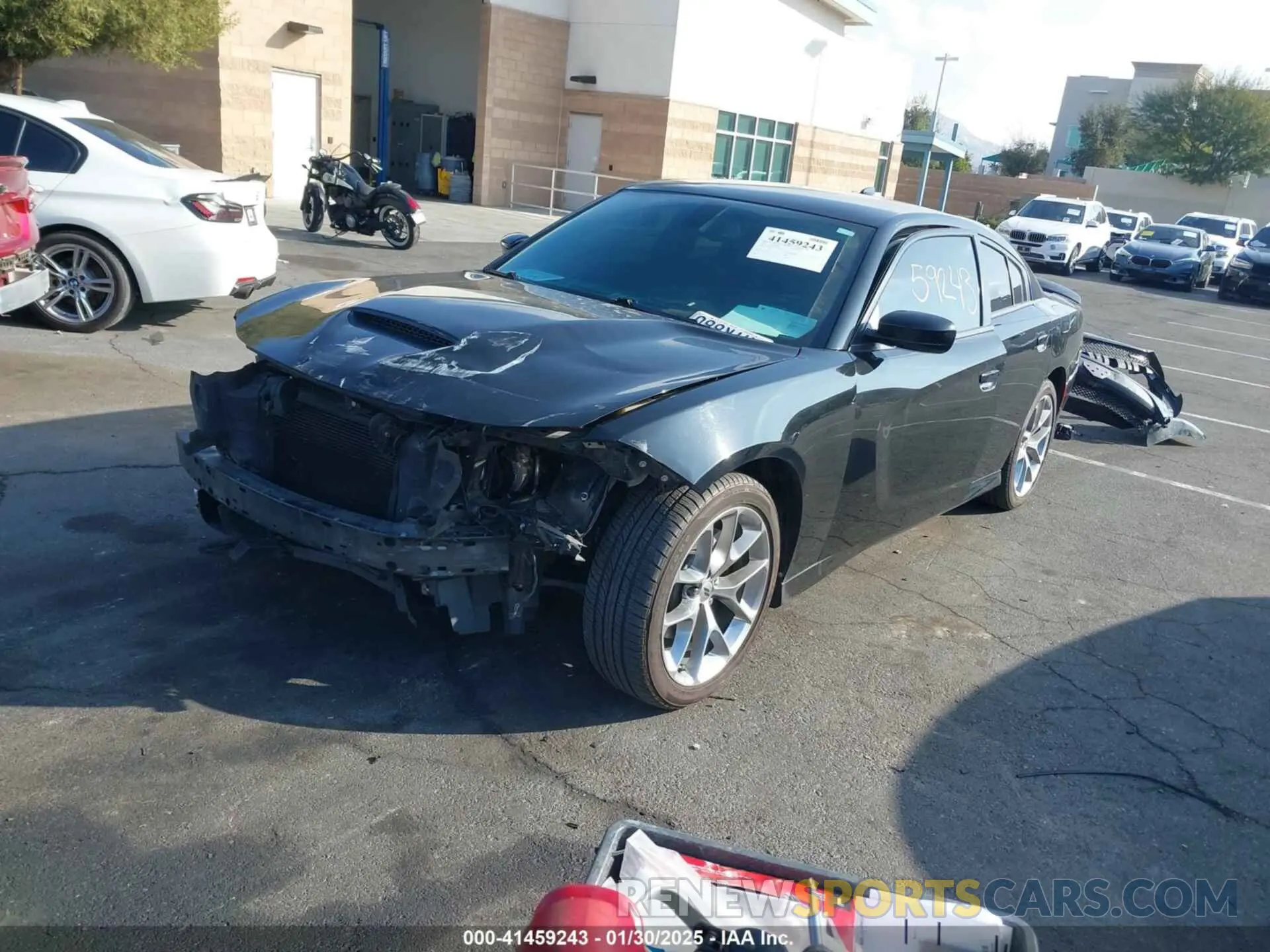 2 Photograph of a damaged car 2C3CDXHGXLH163058 DODGE CHARGER 2020