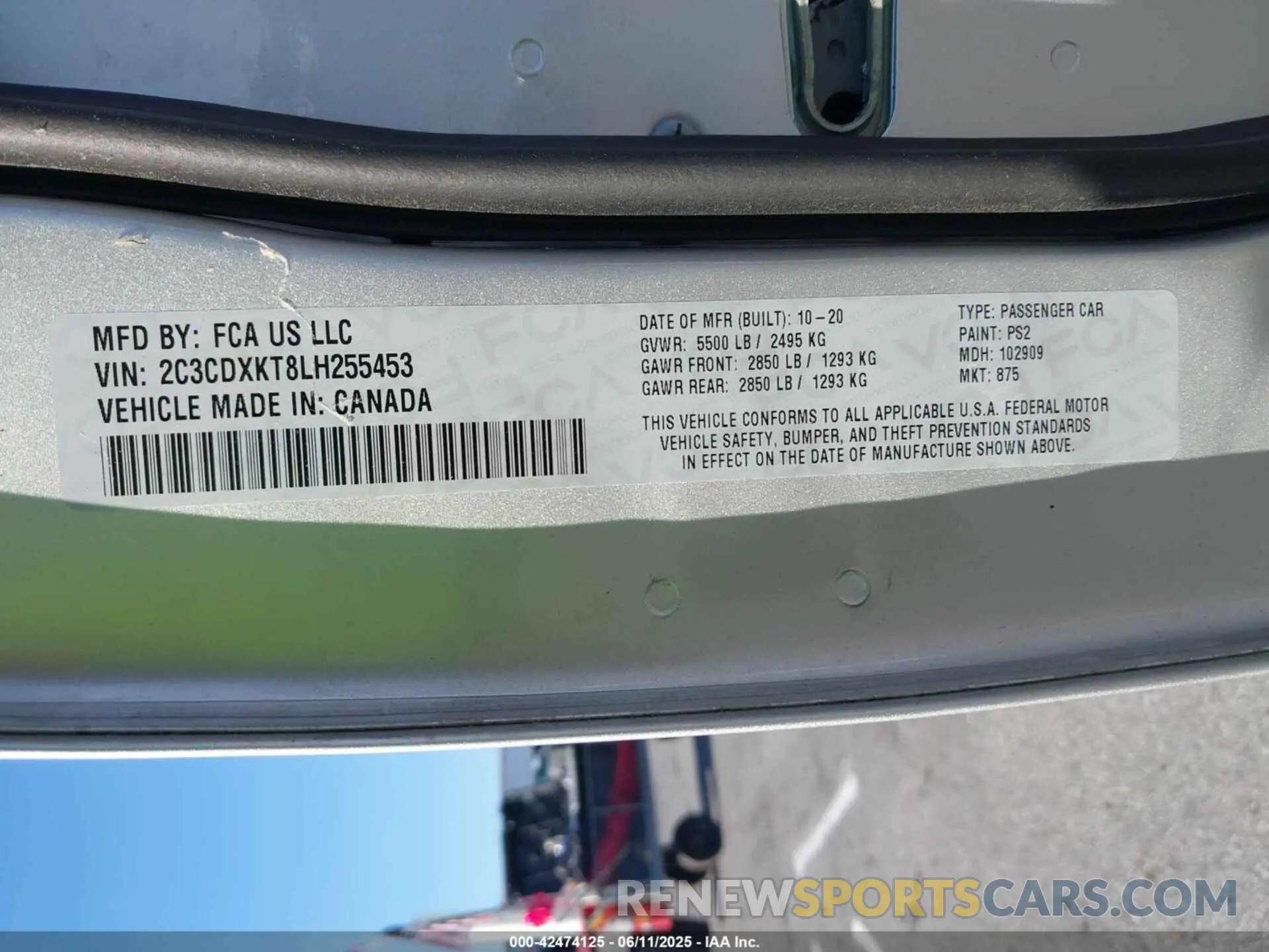 9 Photograph of a damaged car 2C3CDXKT8LH255453 DODGE CHARGER 2020