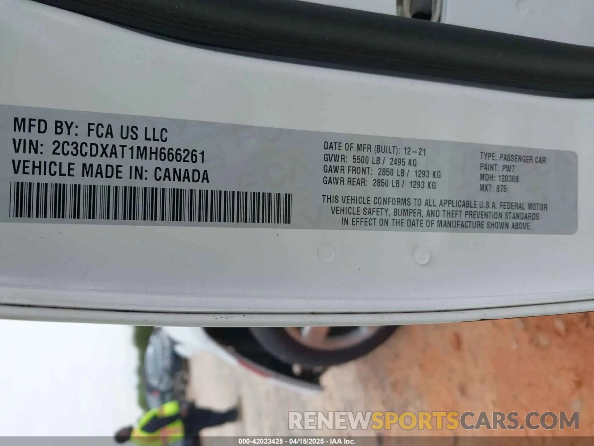 9 Photograph of a damaged car 2C3CDXAT1MH666261 DODGE CHARGER 2021