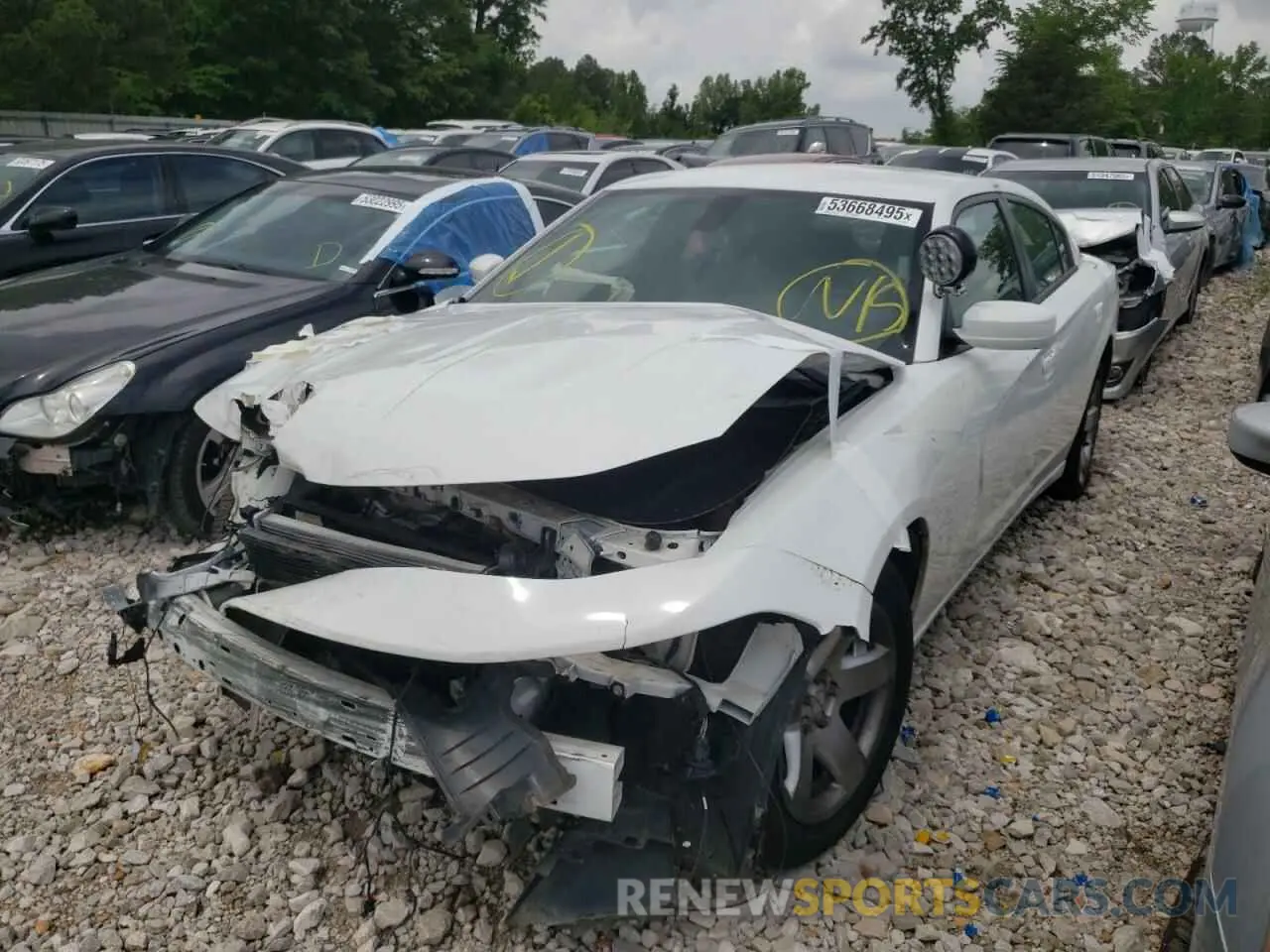 1 Photograph of a damaged car 2C3CDXAT4MH523384 DODGE CHARGER 2021