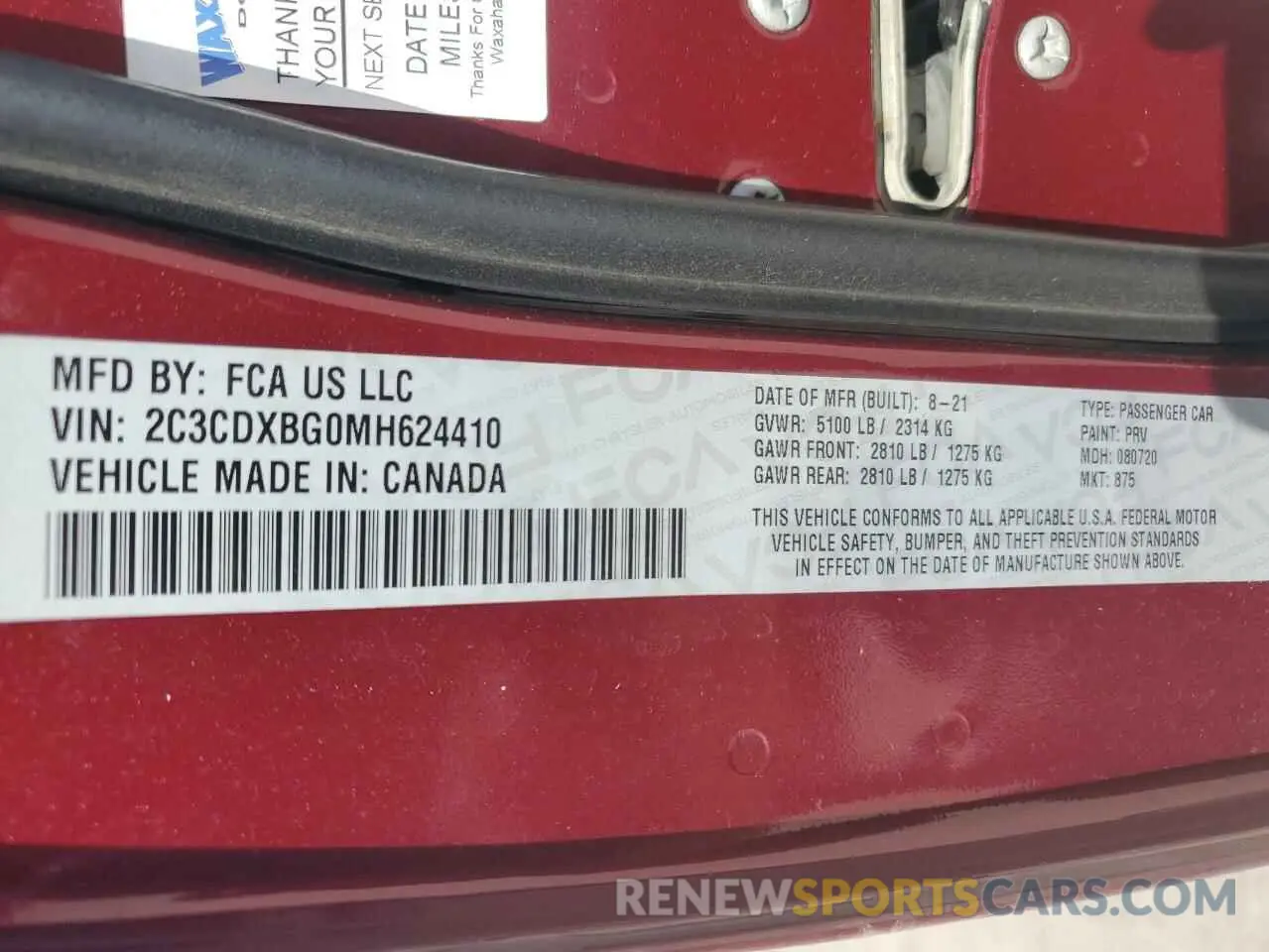 15 Photograph of a damaged car 2C3CDXBG0MH624410 DODGE CHARGER 2021