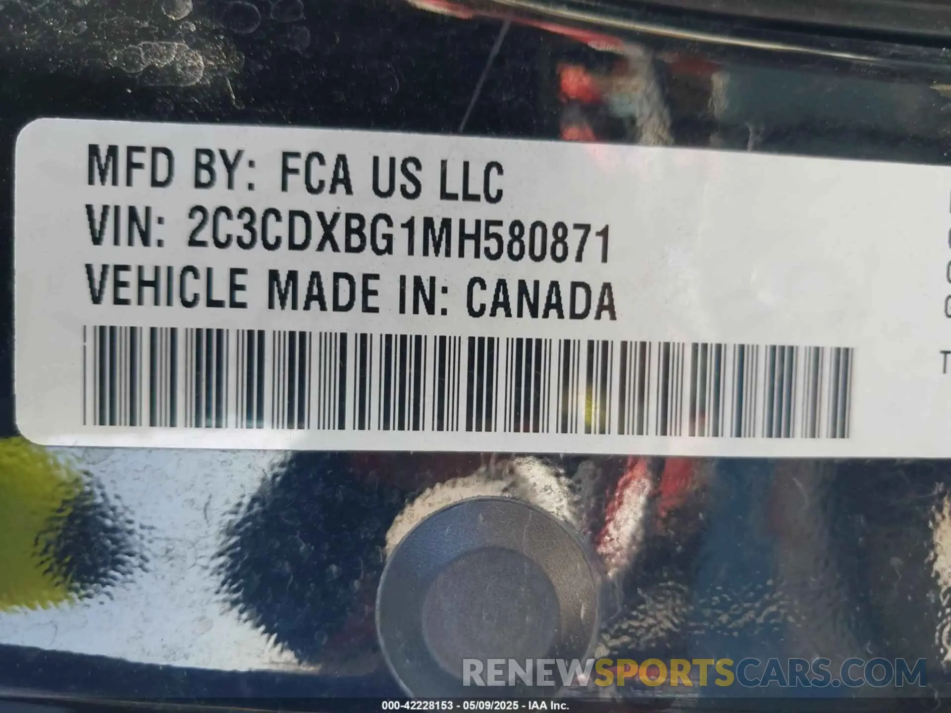 9 Photograph of a damaged car 2C3CDXBG1MH580871 DODGE CHARGER 2021