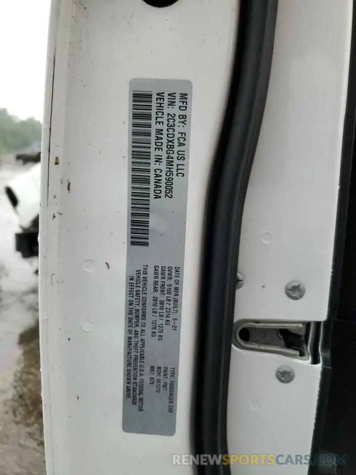 13 Photograph of a damaged car 2C3CDXBG4MH590052 DODGE CHARGER 2021