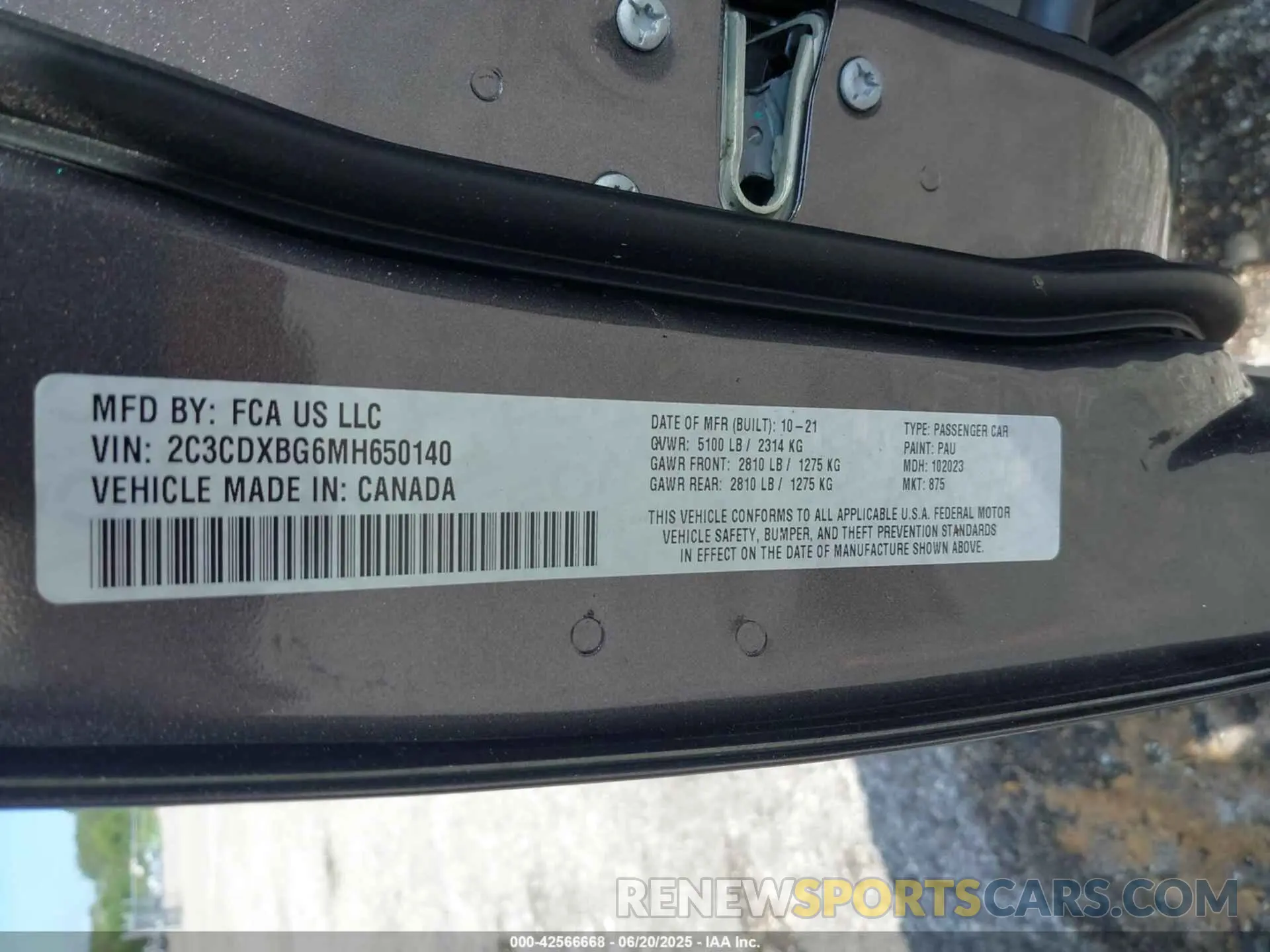9 Photograph of a damaged car 2C3CDXBG6MH650140 DODGE CHARGER 2021