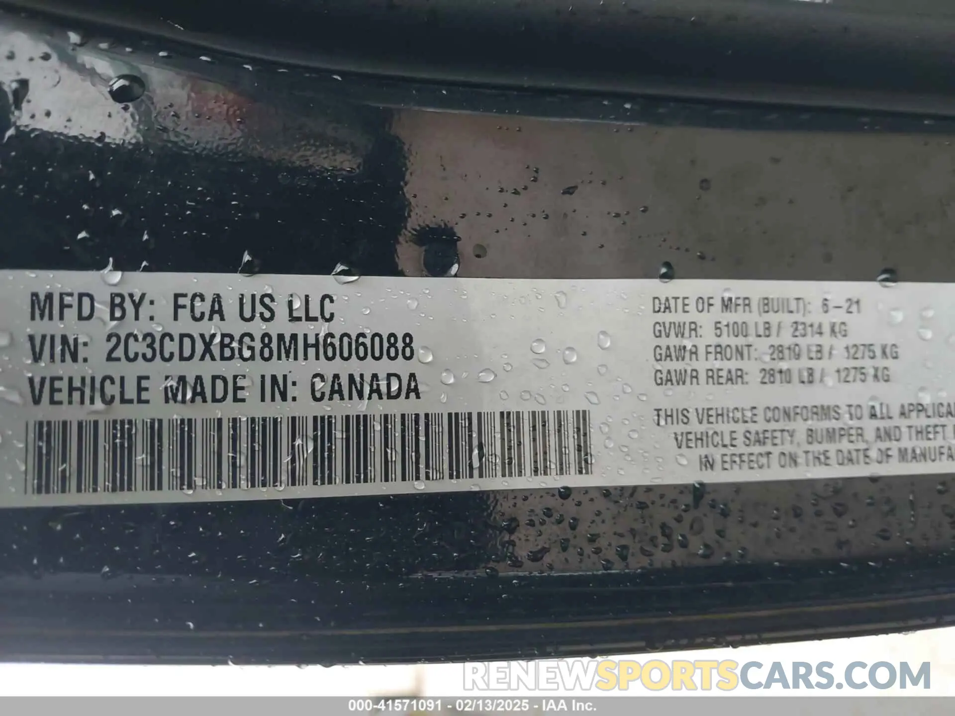 9 Photograph of a damaged car 2C3CDXBG8MH606088 DODGE CHARGER 2021