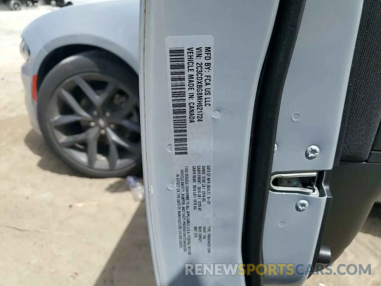 12 Photograph of a damaged car 2C3CDXBG8MH621724 DODGE CHARGER 2021