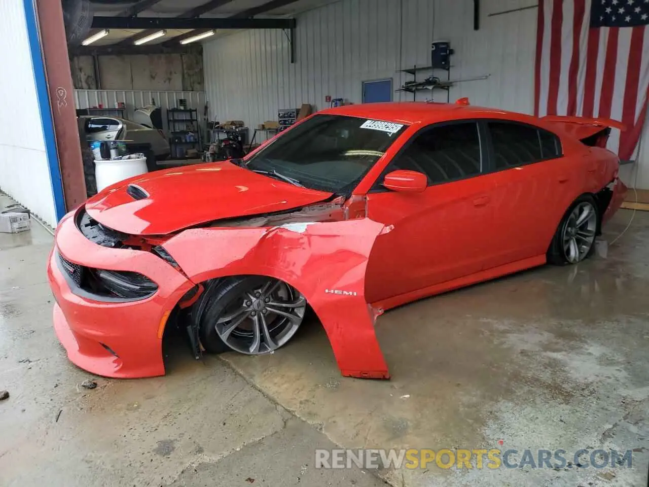 1 Photograph of a damaged car 2C3CDXCT2MH583984 DODGE CHARGER 2021