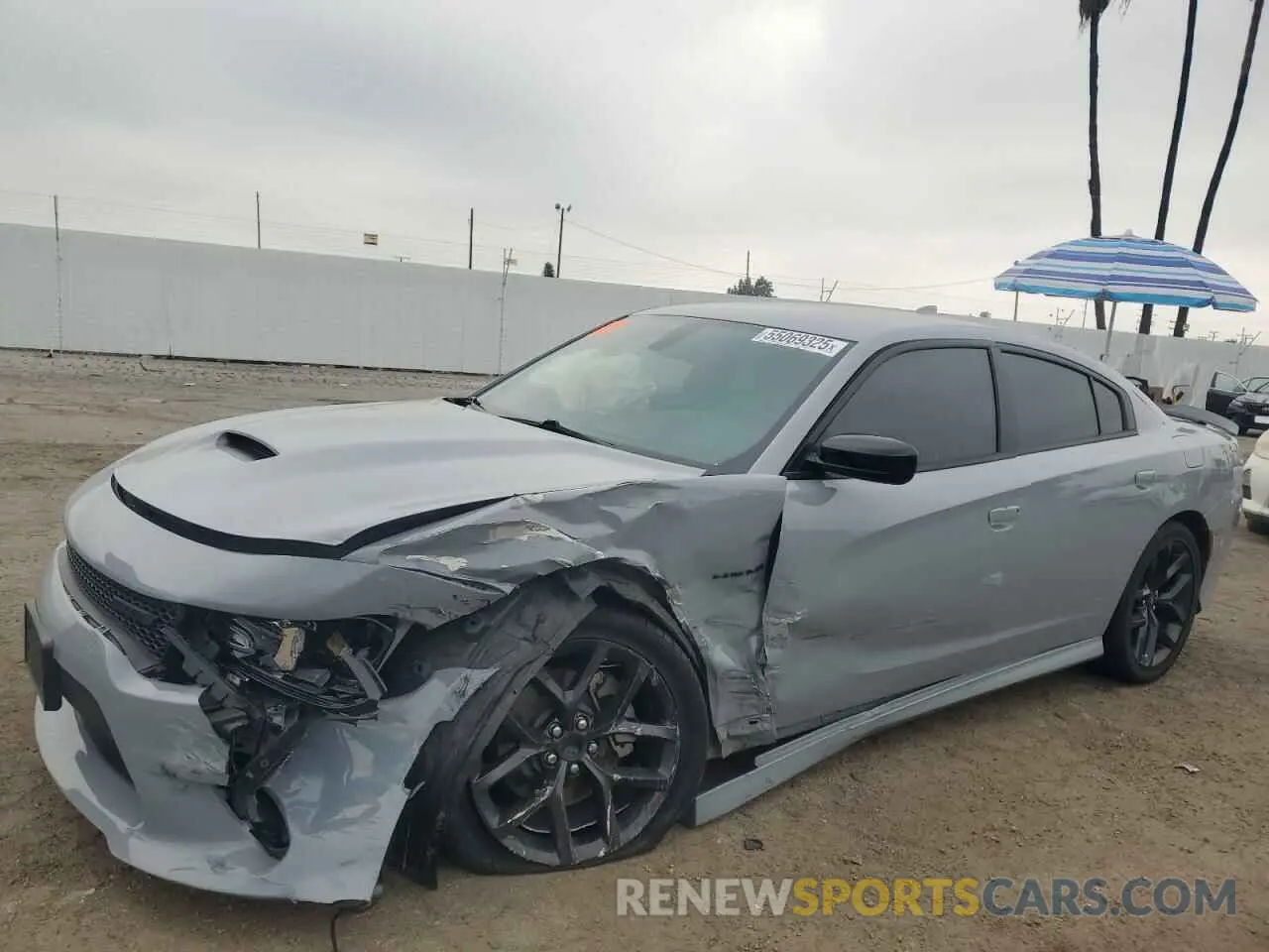 1 Photograph of a damaged car 2C3CDXCT2MH636389 DODGE CHARGER 2021