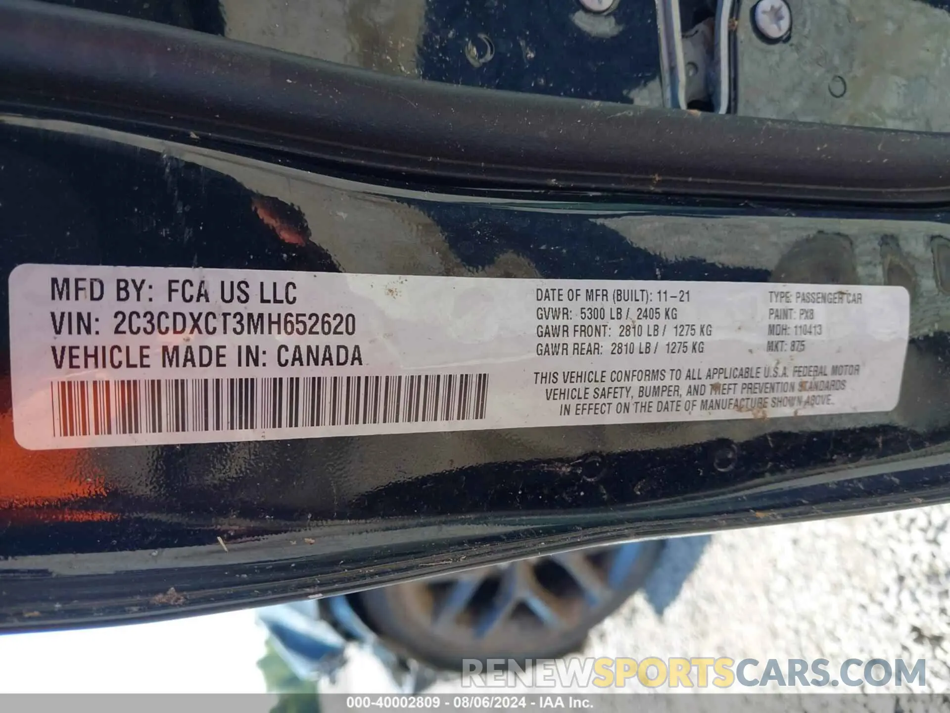 9 Photograph of a damaged car 2C3CDXCT3MH652620 DODGE CHARGER 2021