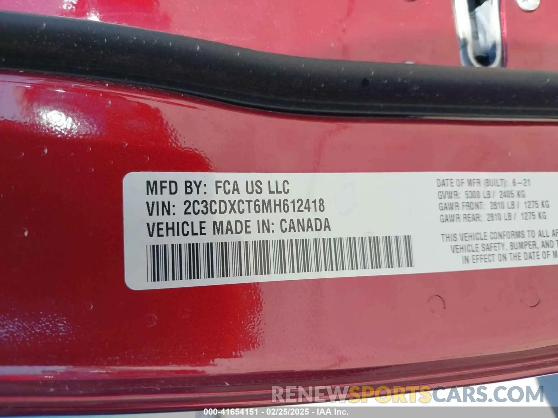 9 Photograph of a damaged car 2C3CDXCT6MH612418 DODGE CHARGER 2021