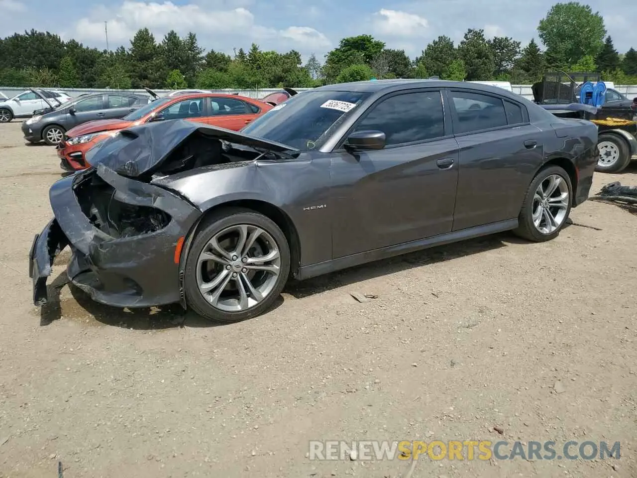 1 Photograph of a damaged car 2C3CDXCT7MH613111 DODGE CHARGER 2021