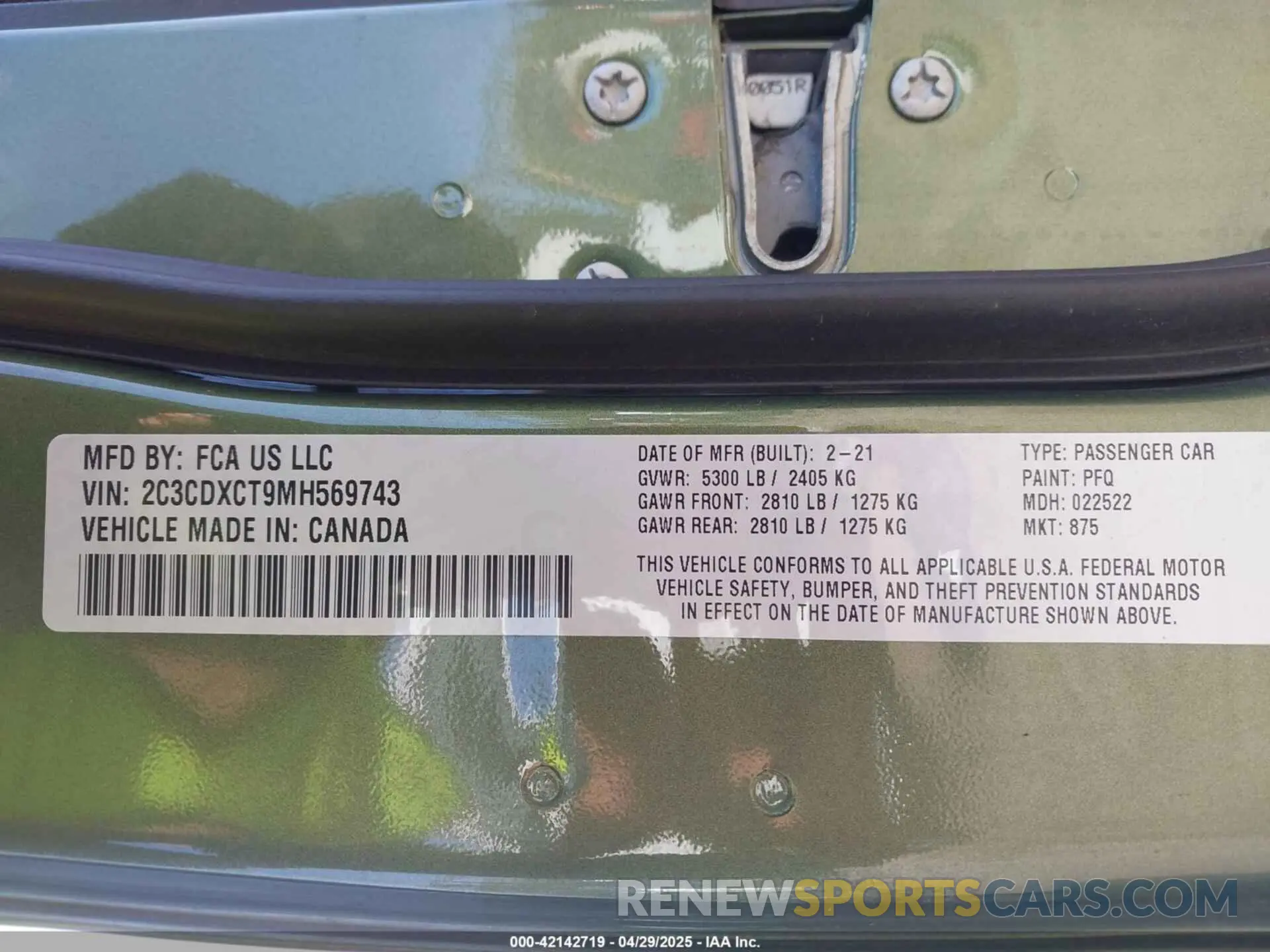 9 Photograph of a damaged car 2C3CDXCT9MH569743 DODGE CHARGER 2021