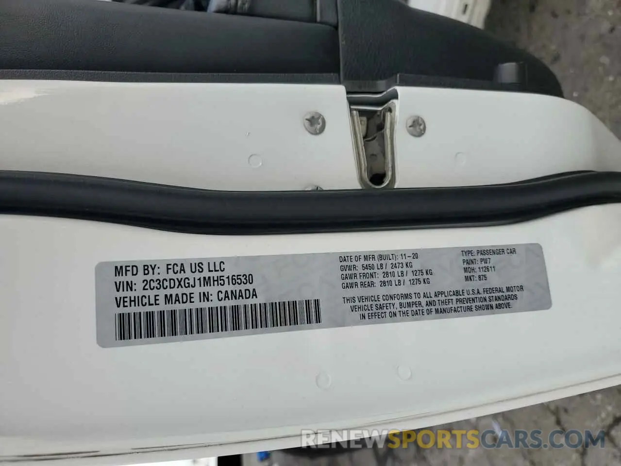 12 Photograph of a damaged car 2C3CDXGJ1MH516530 DODGE CHARGER 2021