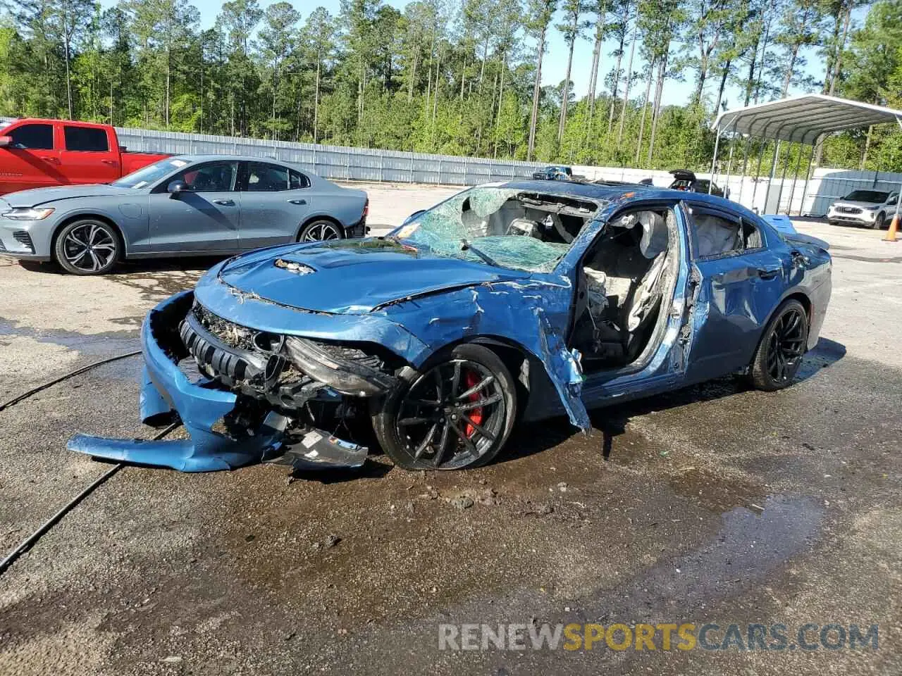 1 Photograph of a damaged car 2C3CDXGJ1MH565193 DODGE CHARGER 2021