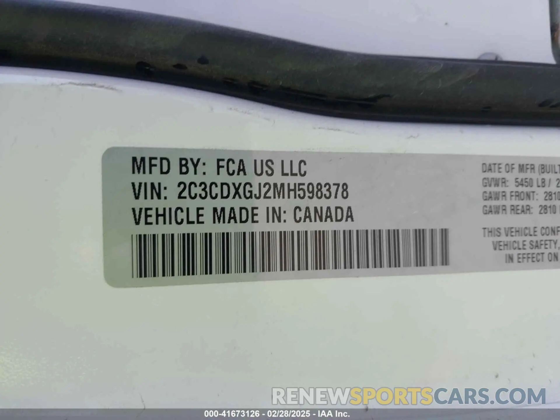 9 Photograph of a damaged car 2C3CDXGJ2MH598378 DODGE CHARGER 2021