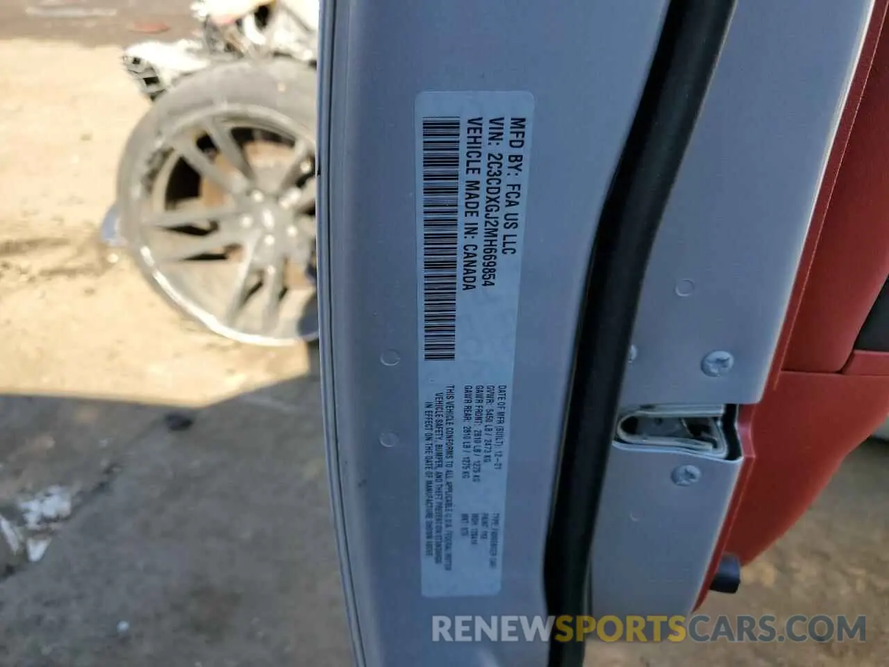 13 Photograph of a damaged car 2C3CDXGJ2MH669854 DODGE CHARGER 2021