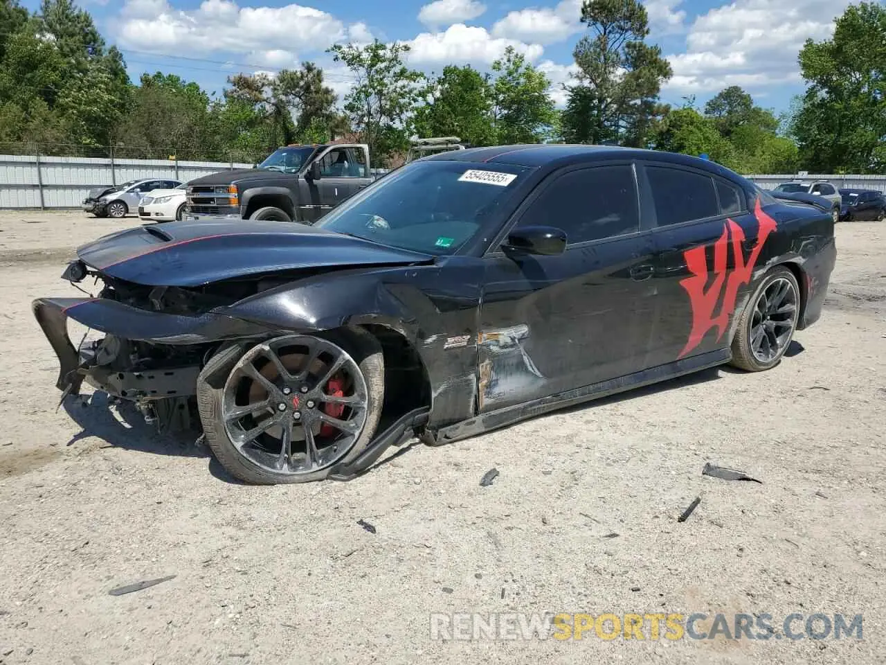 1 Photograph of a damaged car 2C3CDXGJ3MH675419 DODGE CHARGER 2021