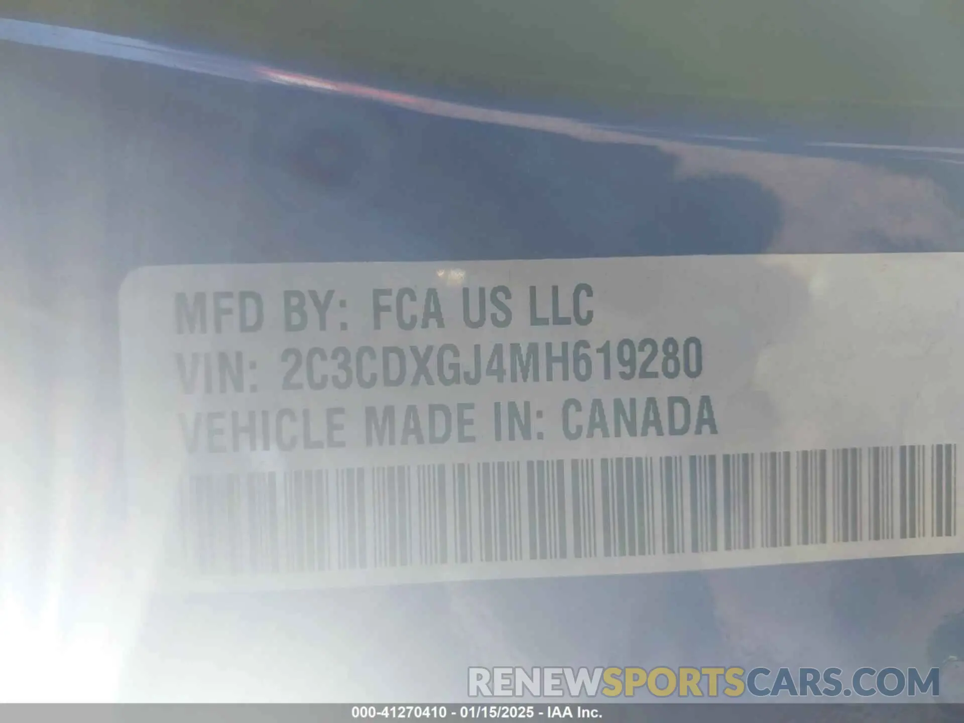 9 Photograph of a damaged car 2C3CDXGJ4MH619280 DODGE CHARGER 2021
