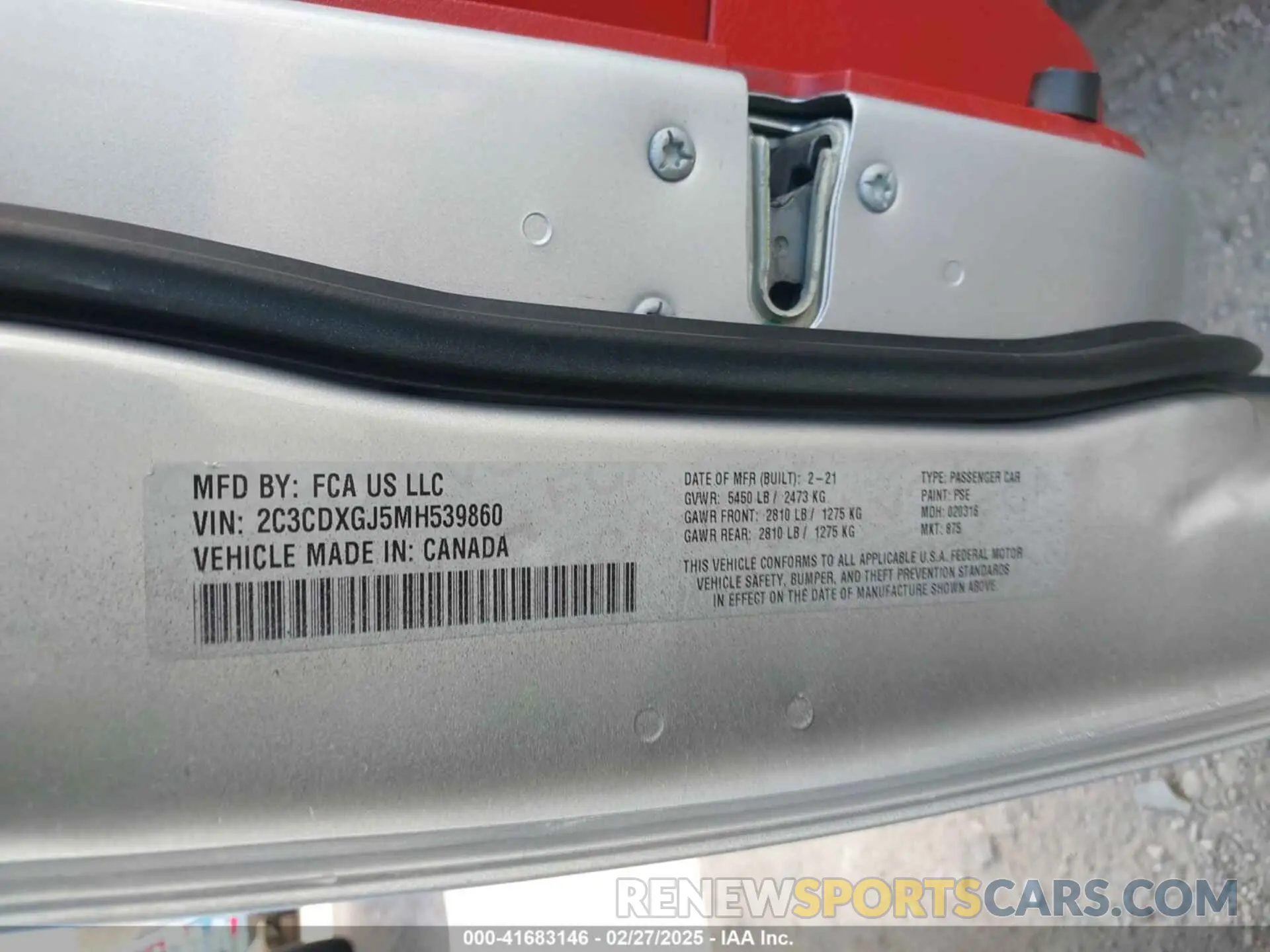 9 Photograph of a damaged car 2C3CDXGJ5MH539860 DODGE CHARGER 2021