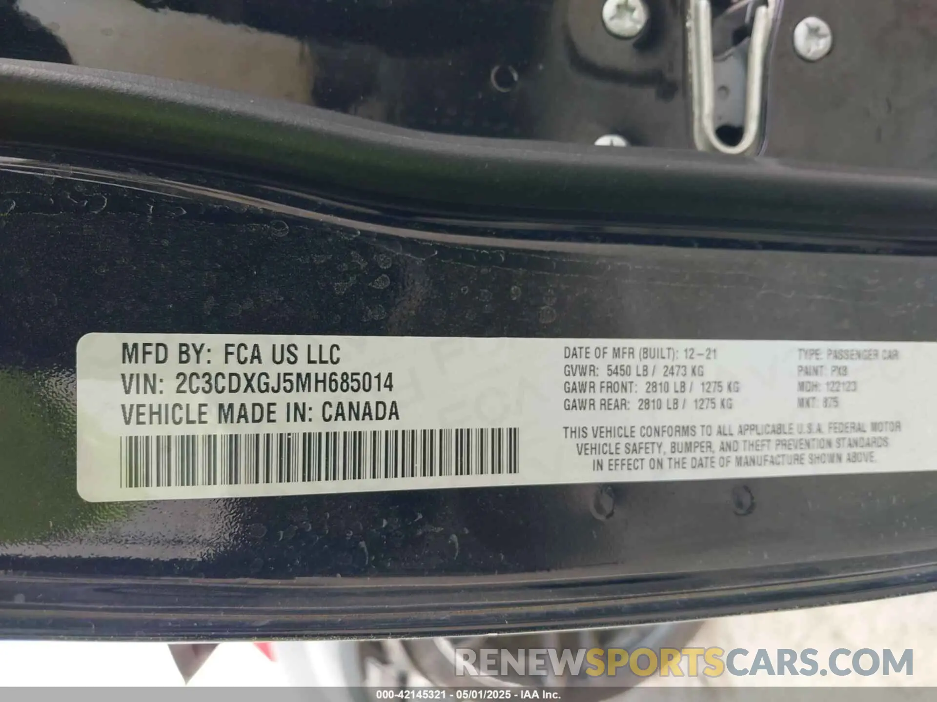 9 Photograph of a damaged car 2C3CDXGJ5MH685014 DODGE CHARGER 2021
