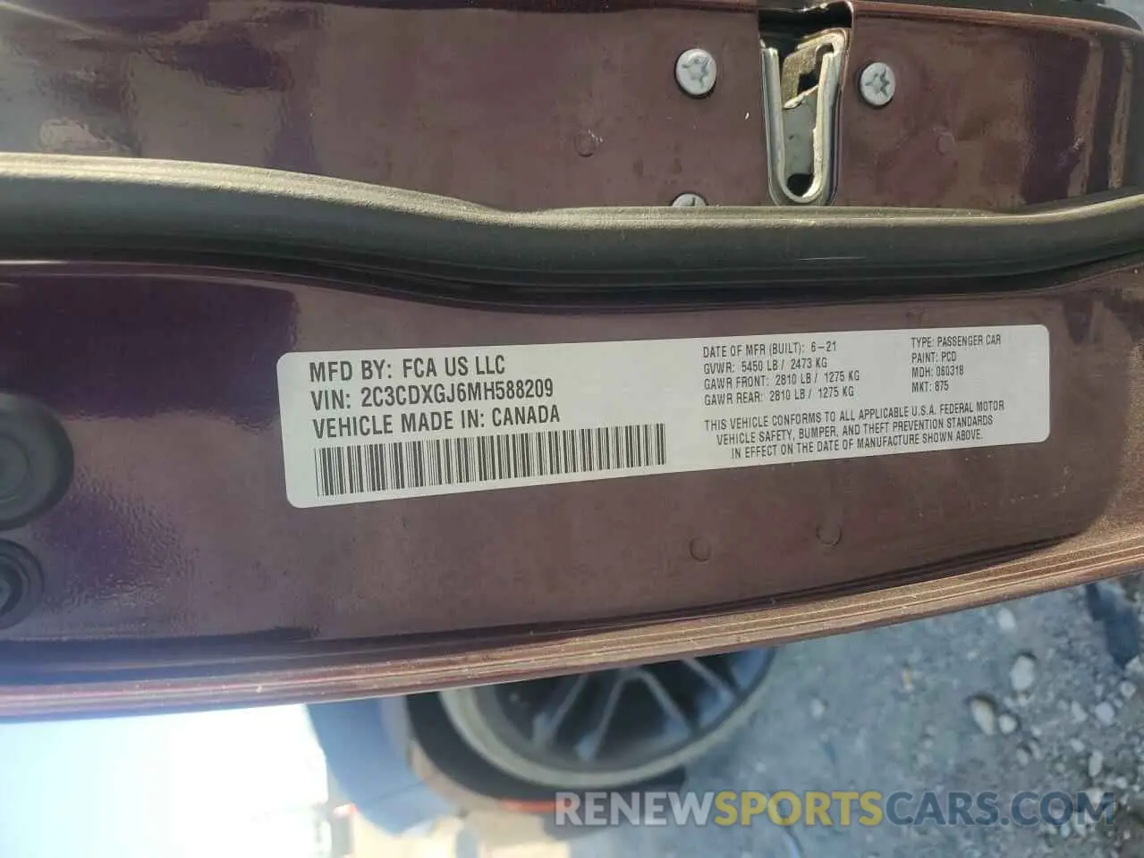 14 Photograph of a damaged car 2C3CDXGJ6MH588209 DODGE CHARGER 2021